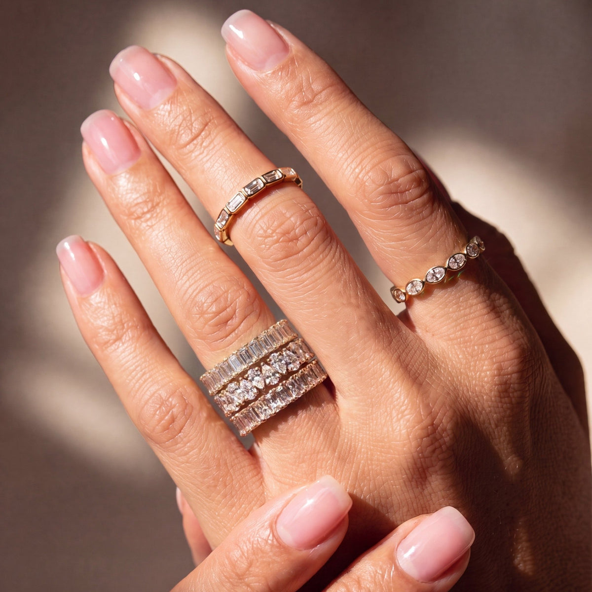 Eterna Pear Bezel Eternity Band - CRISLU