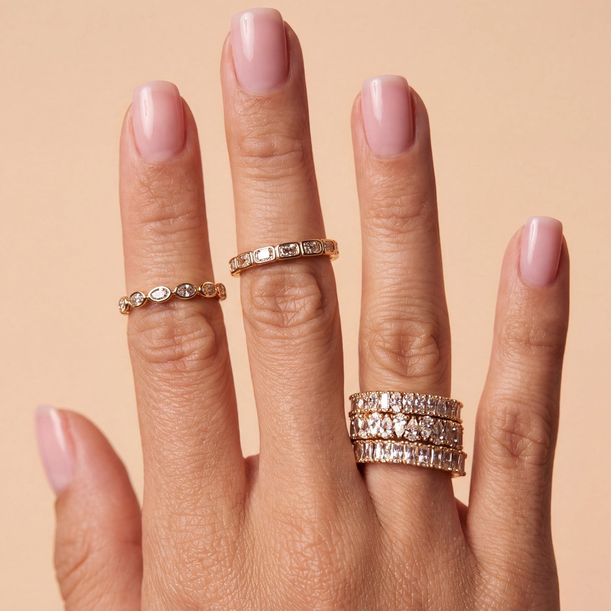 Eterna Round Bezel Eternity Band - CRISLU