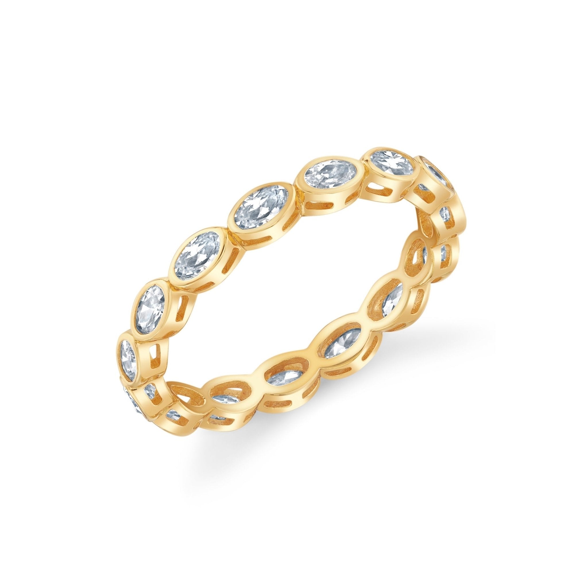 Eterna Round Bezel Eternity Band - CRISLU