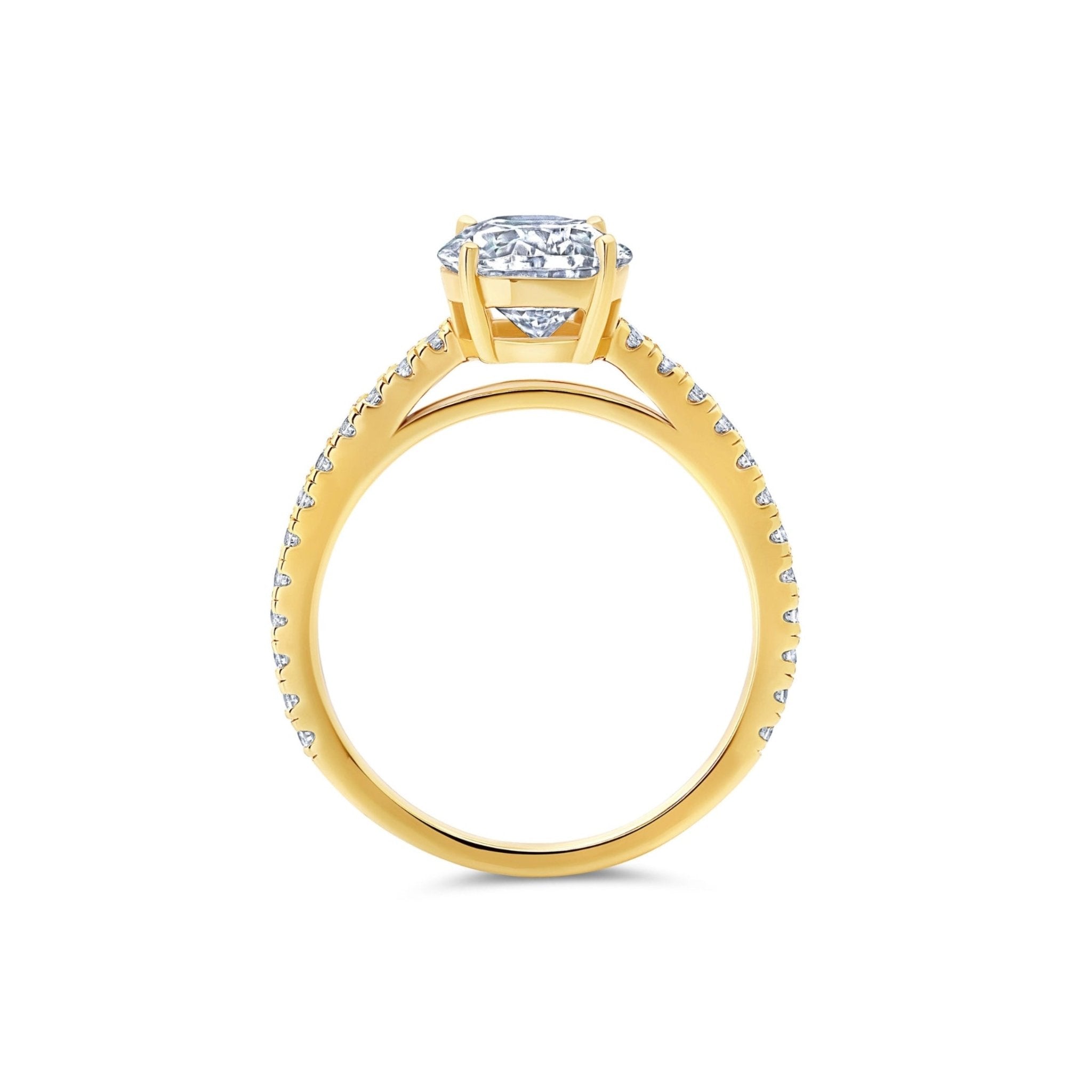Evermore 2.5ct Oval Solitaire Ring Finished in Gold - CRISLU