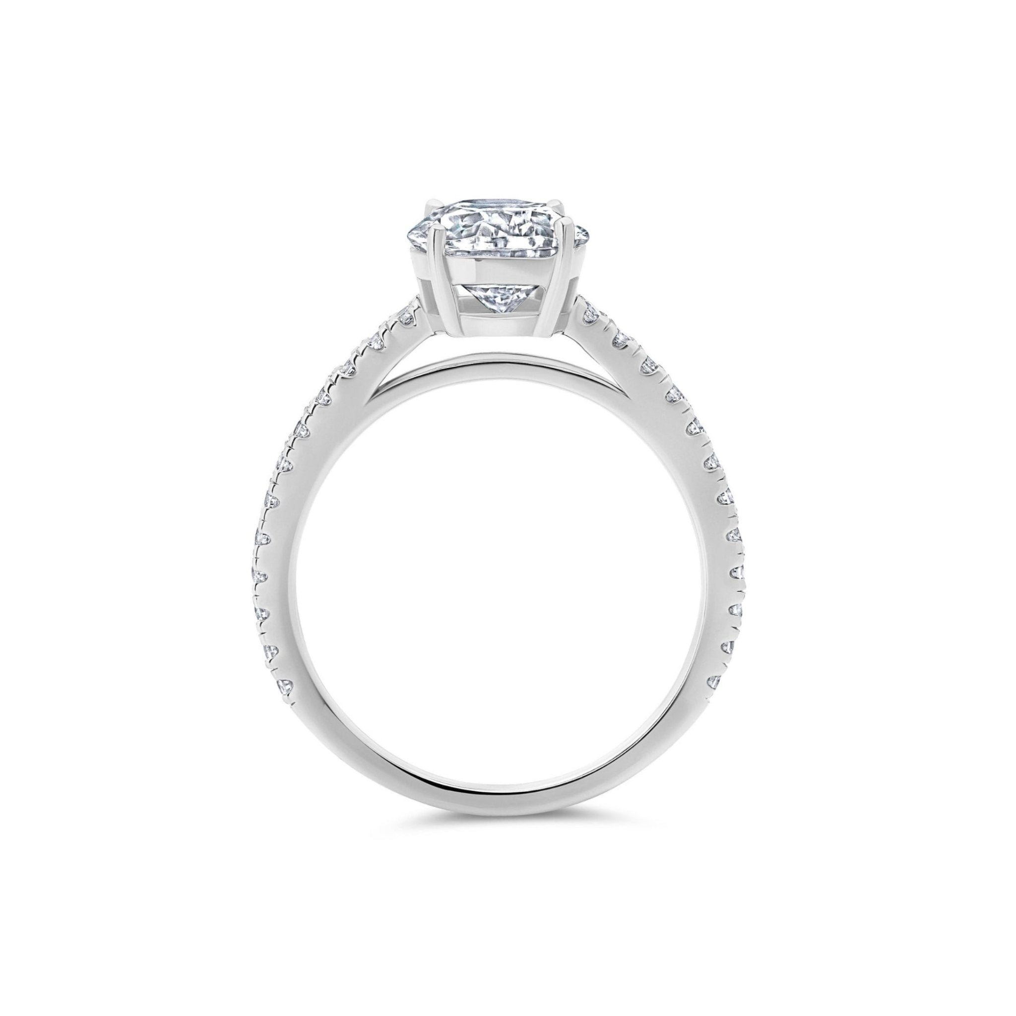 Evermore 2.5ct Oval Solitaire Ring Finished in Platinum - CRISLU