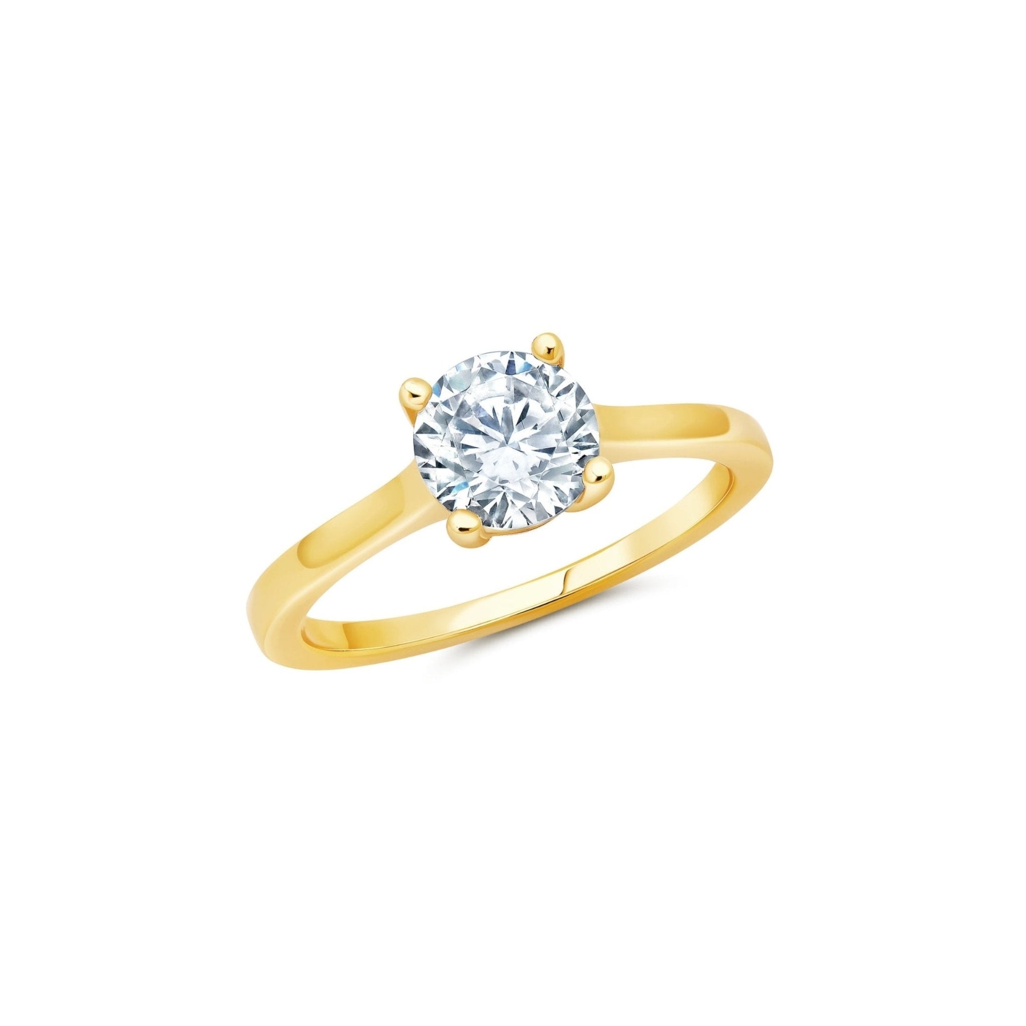 Evermore Brilliant 1.5ct Solitaire Ring in Gold - CRISLU