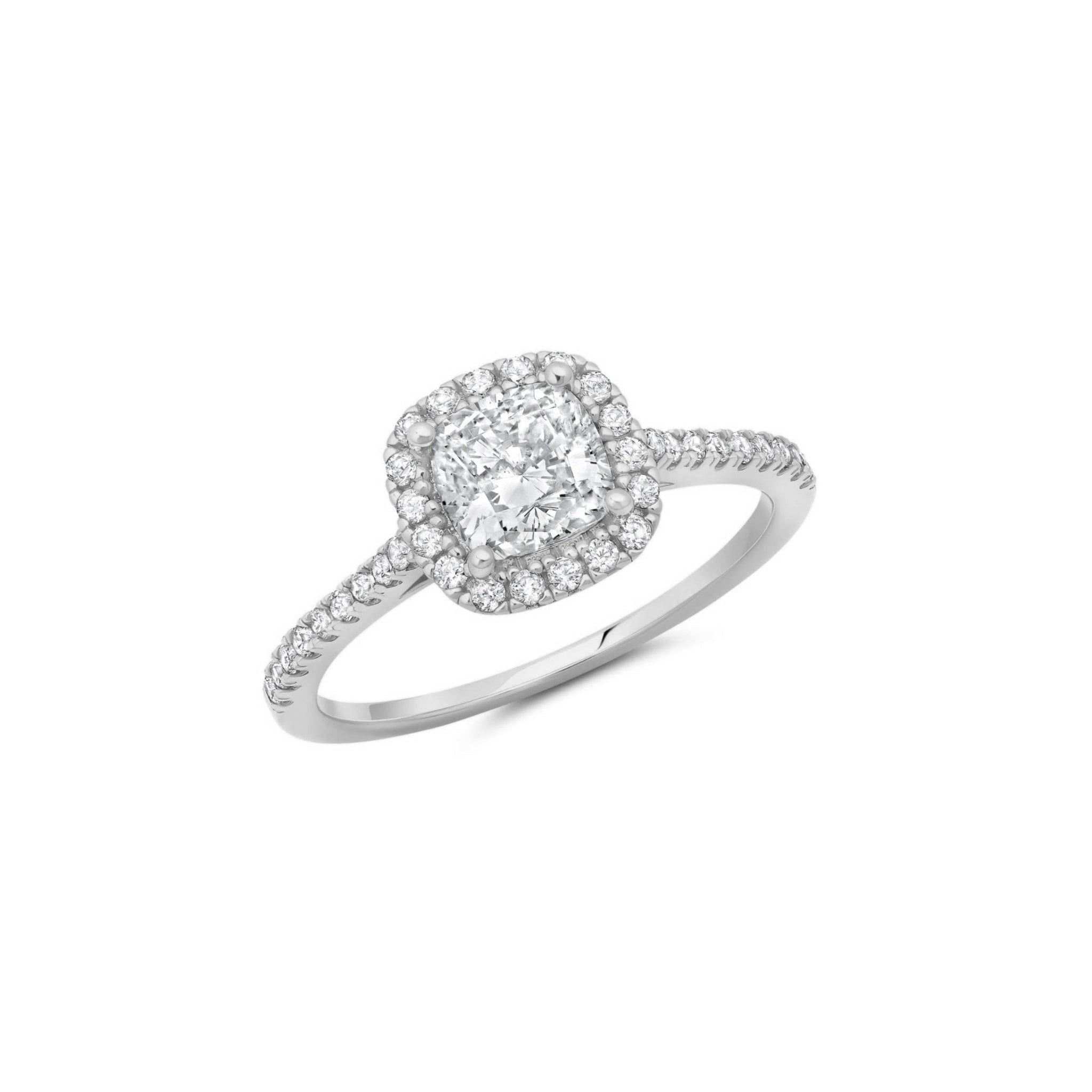 Evermore Halo Cushion Solitaire Ring - CRISLU