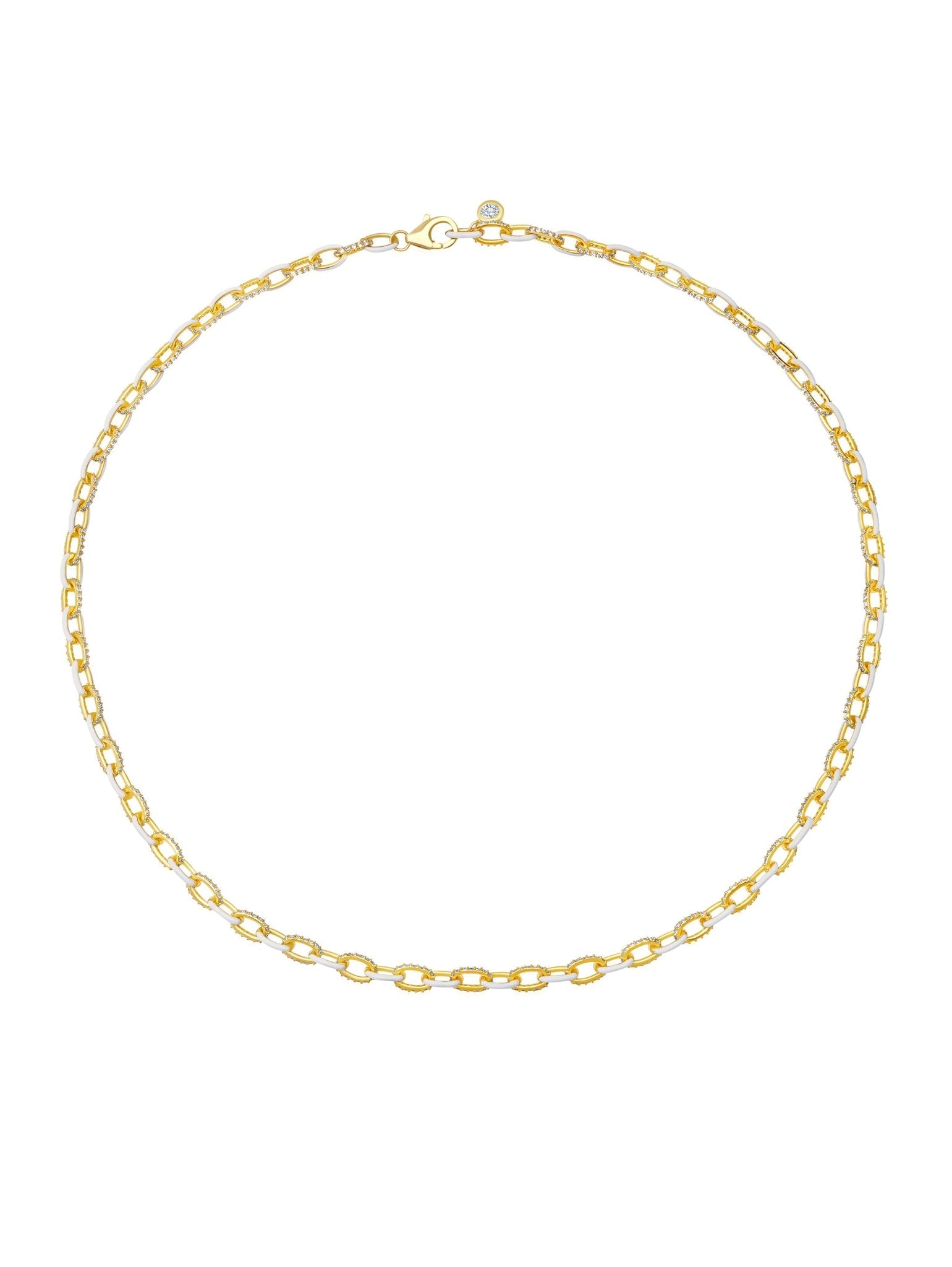 Gold Glaze Chain Link Necklace - CRISLU