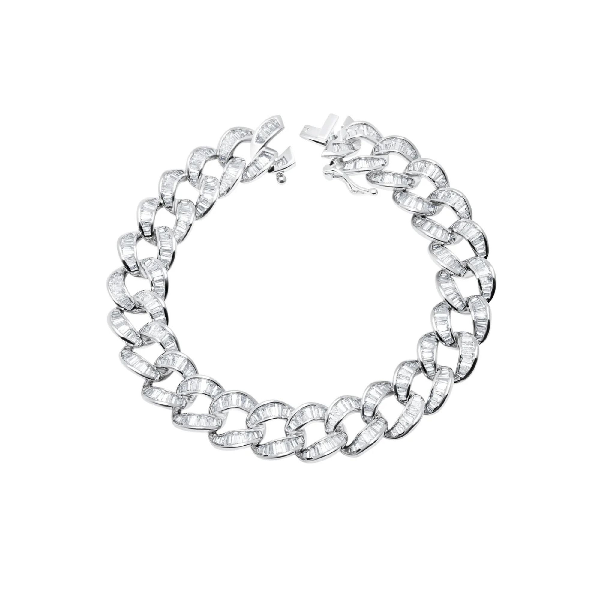 Ice'd Bold Chain Bracelet Finished in Pure Platinum - CRISLU