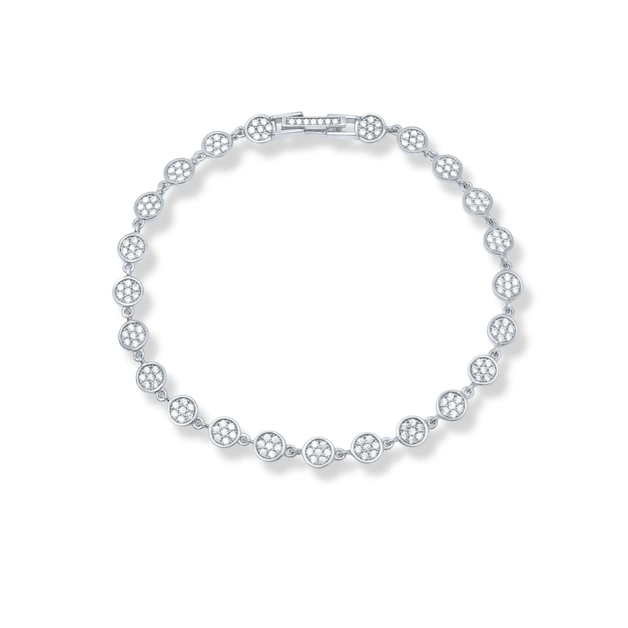 Infinity Tennis Bracelet Finished in Pure Platinum - CRISLU
