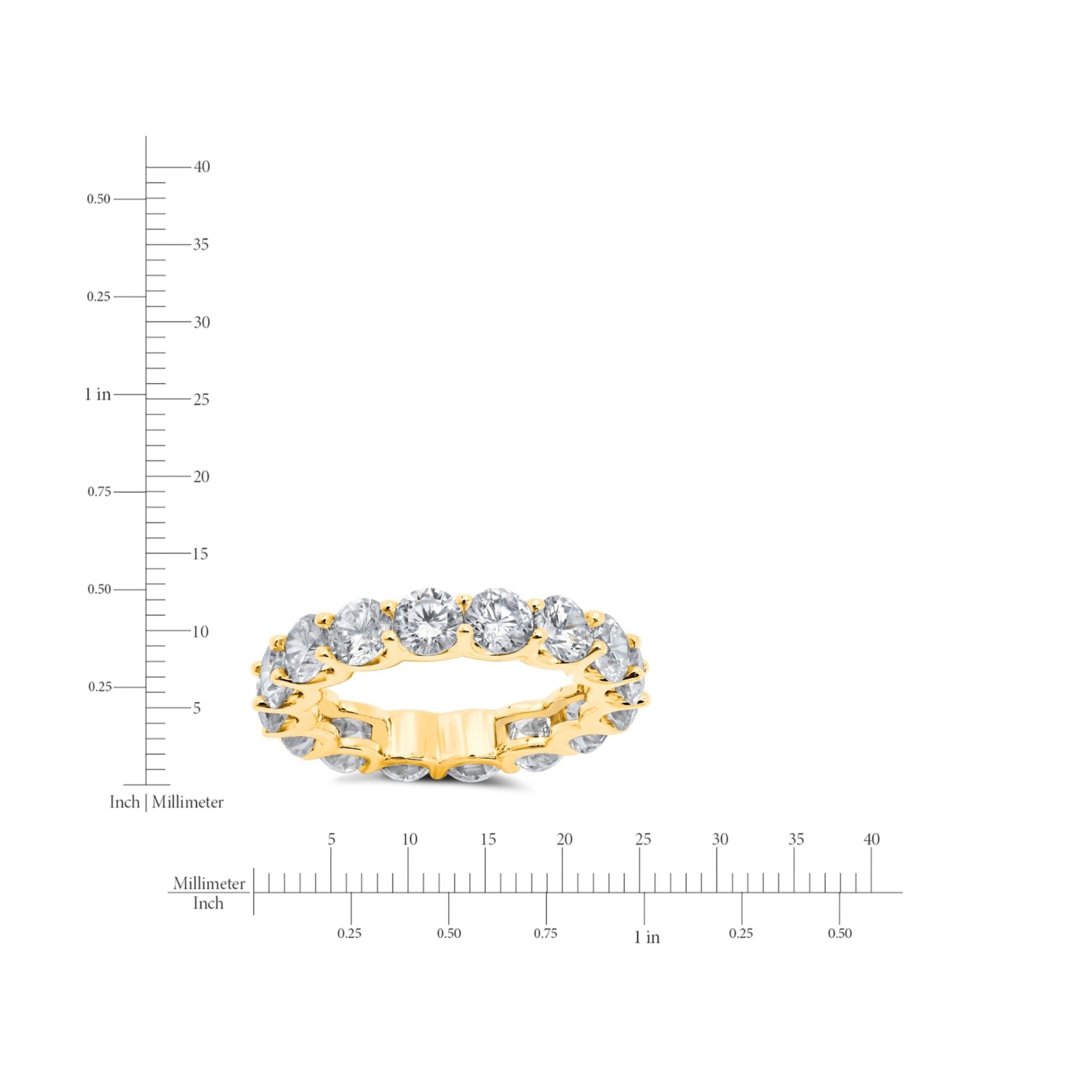 Large Brilliant Eternity Band Finished in Gold - CRISLU