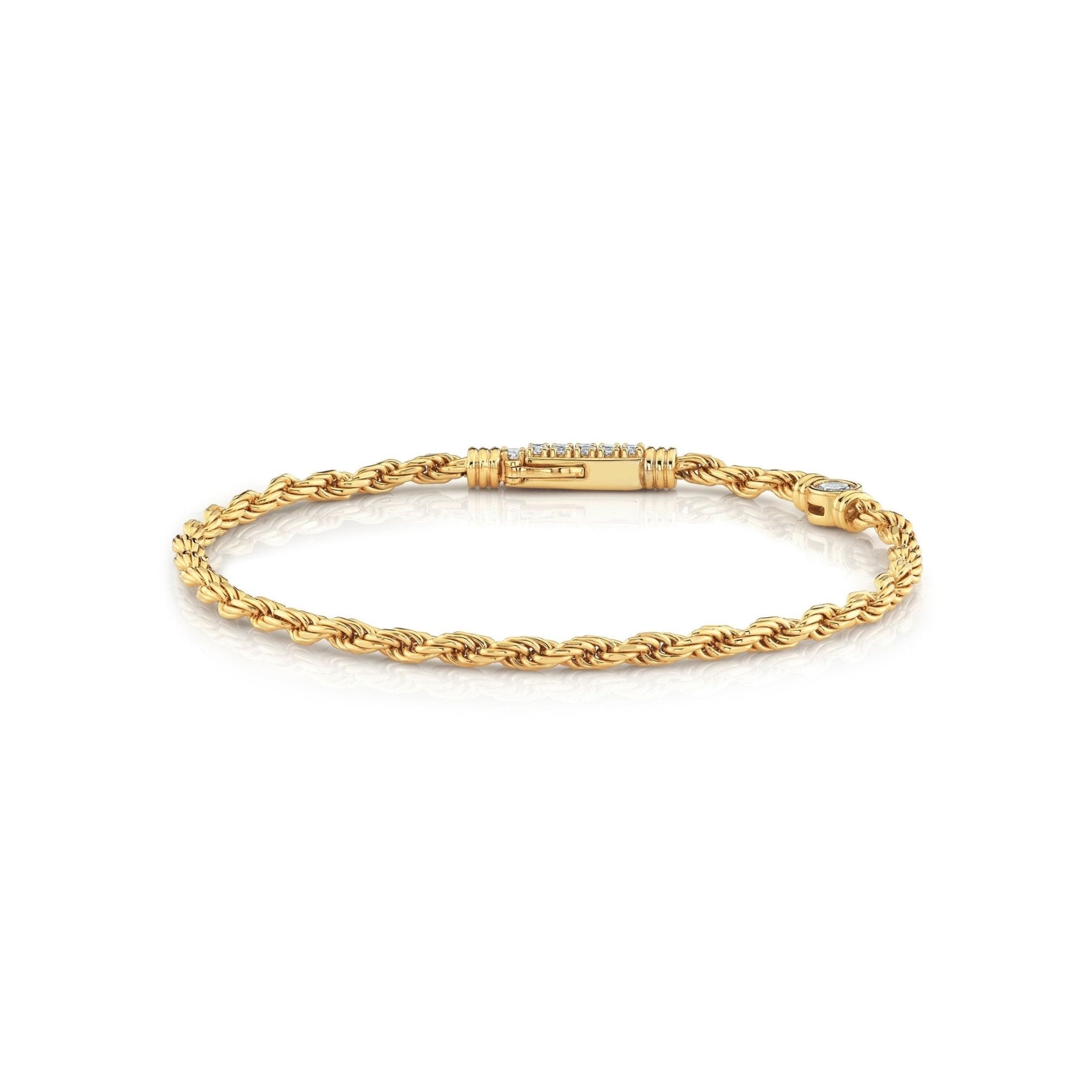 Layer Up Rope Chain Bracelet Finished in Gold - CRISLU