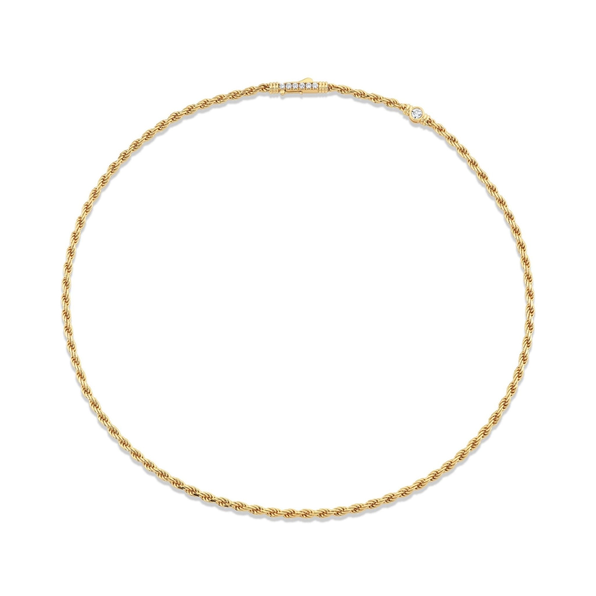 Layer Up Rope Chain Necklace Finished in Gold - CRISLU