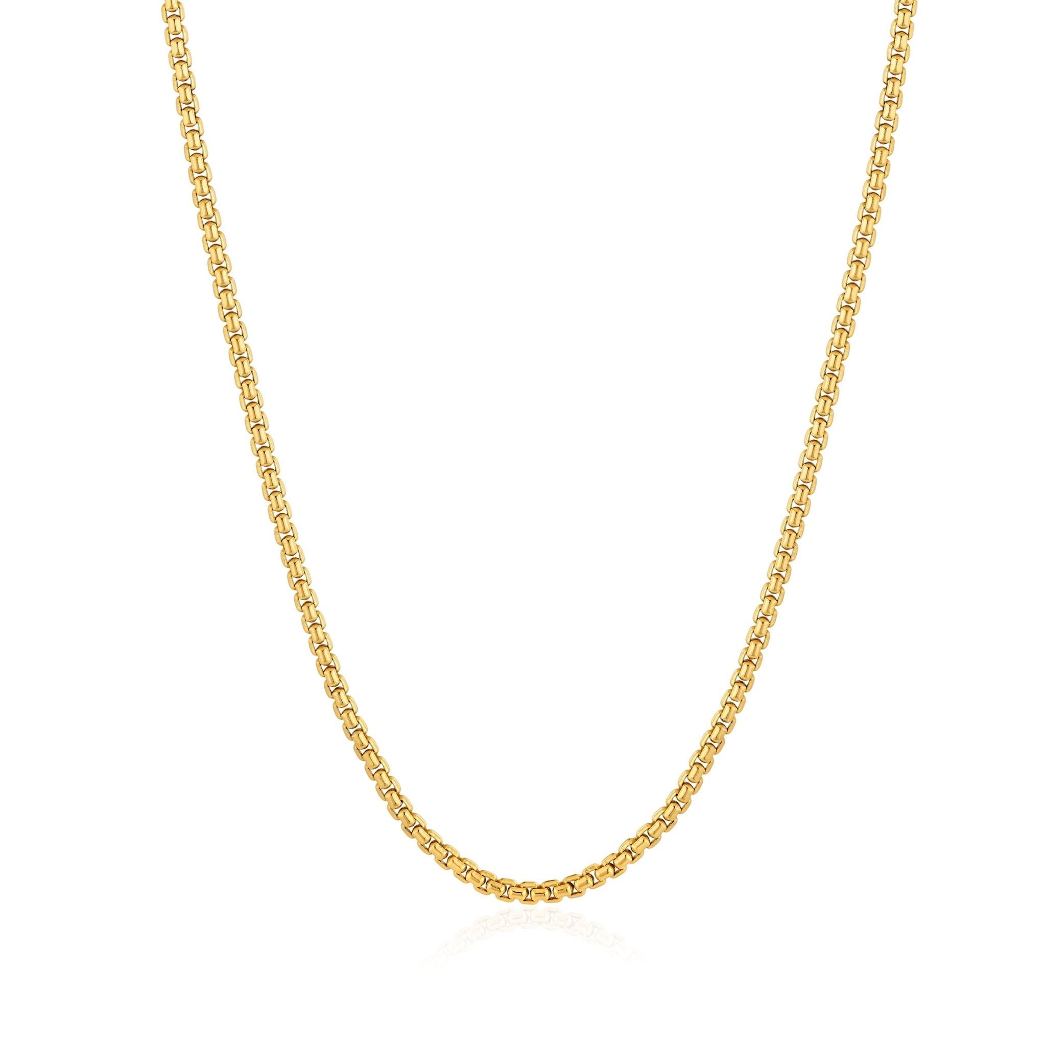 Layer Up Rounded Box Chain Necklace - CRISLU