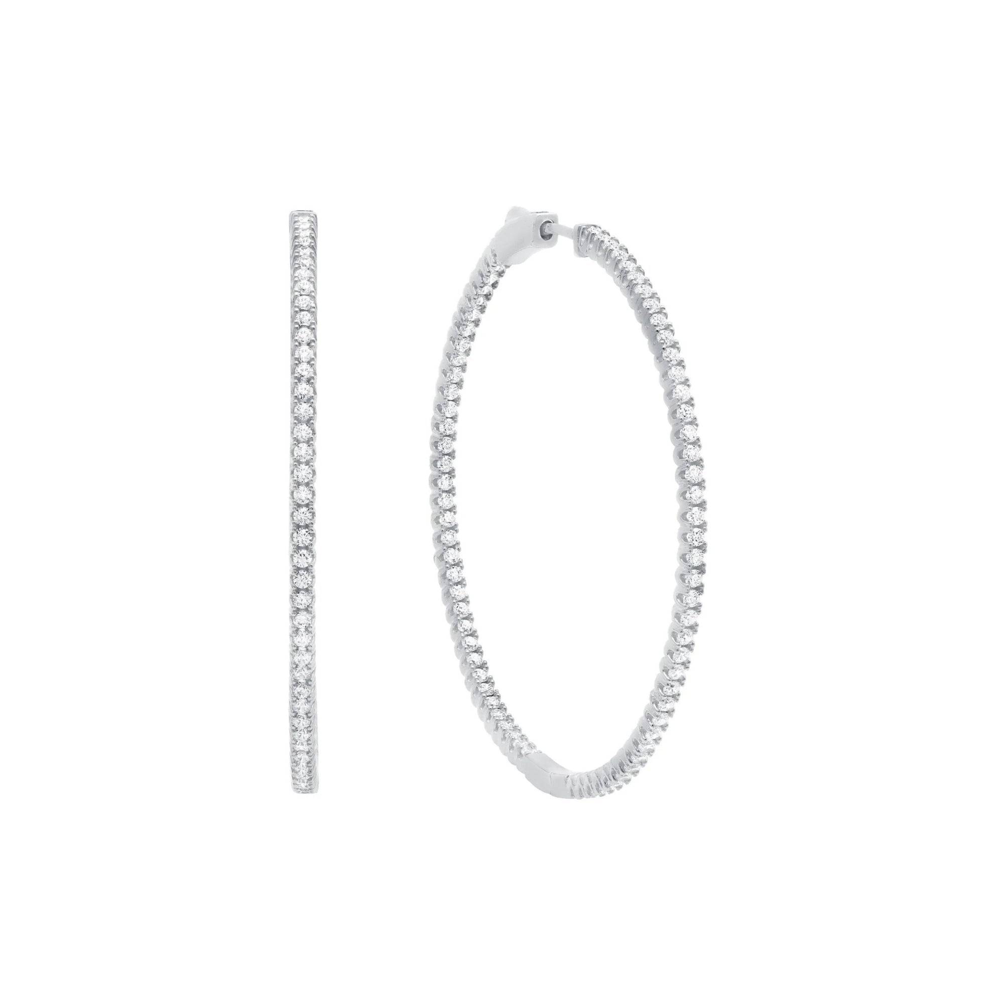 Medium Pavé Hoop Earrings - CRISLU