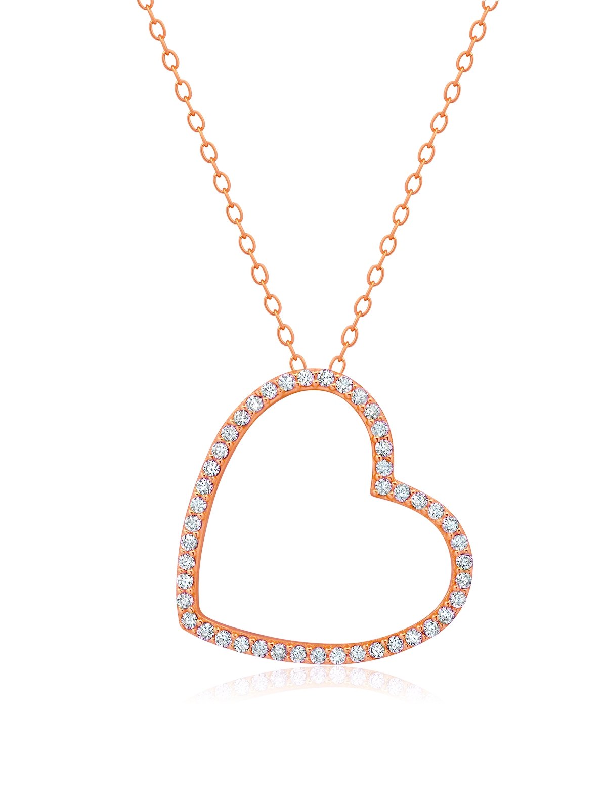 Pave Open Heart Pendant
