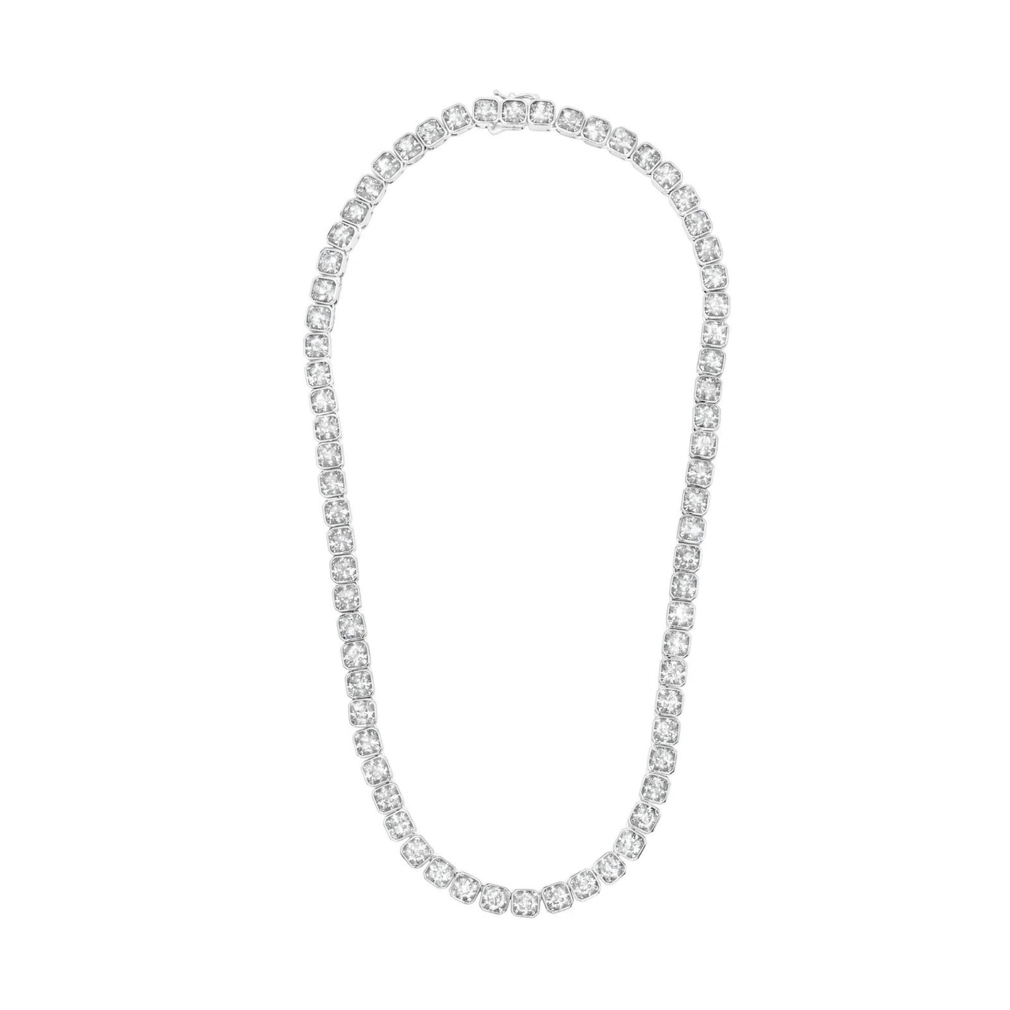 Opulence Tennis Necklace Finished in Pure Platinum - CRISLU