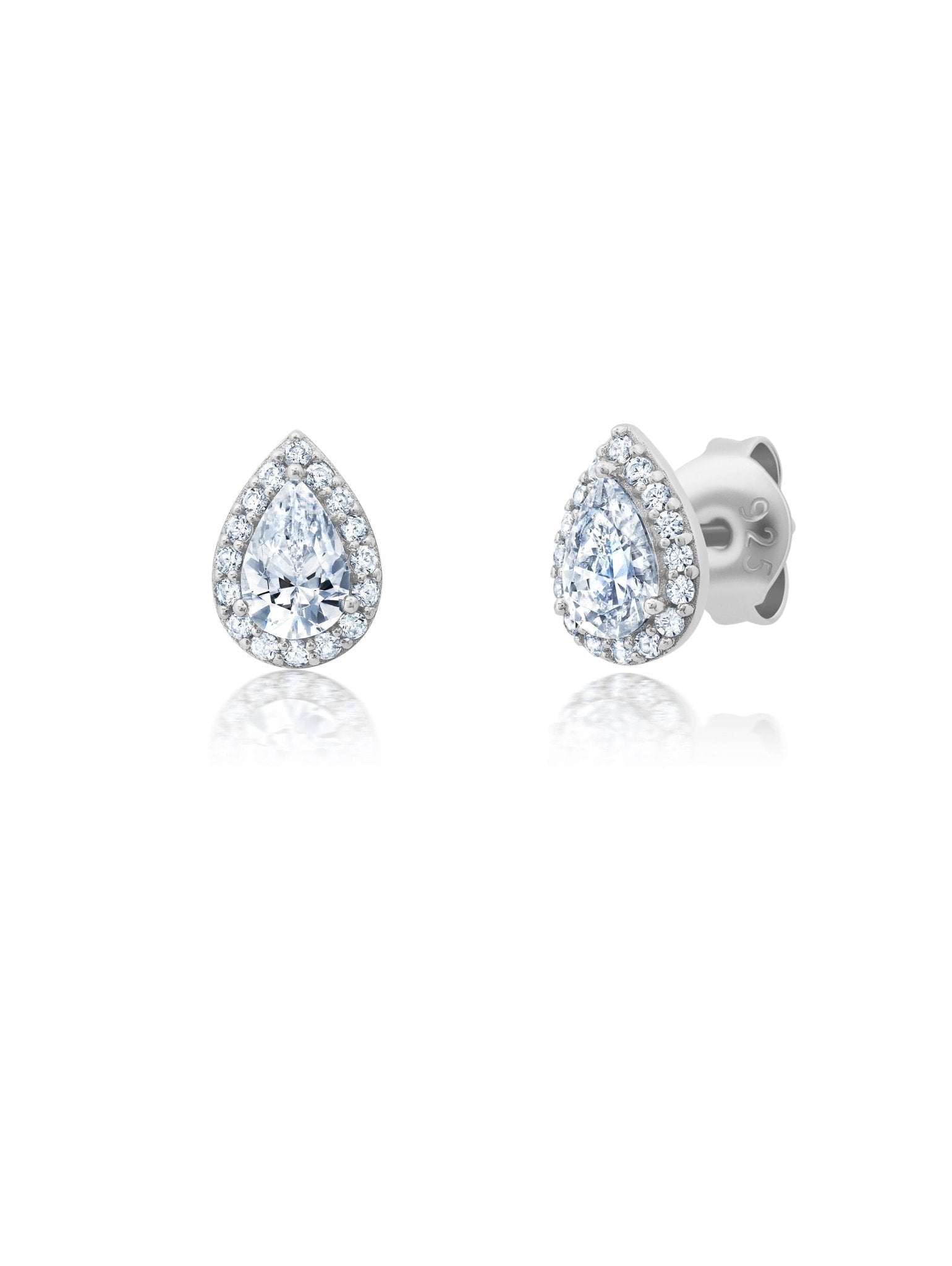 Pave and Pear Earrings - CRISLU