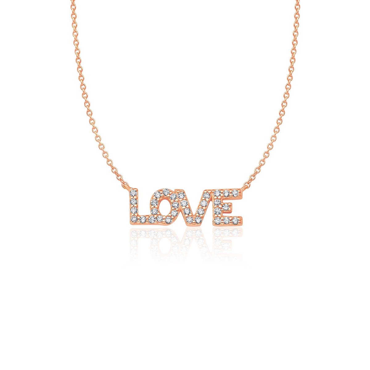 Pave Love Necklace
