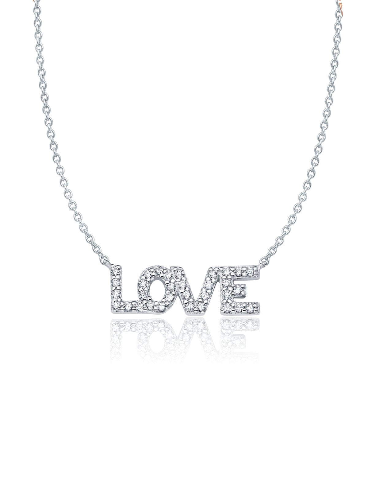 Pave Love Necklace