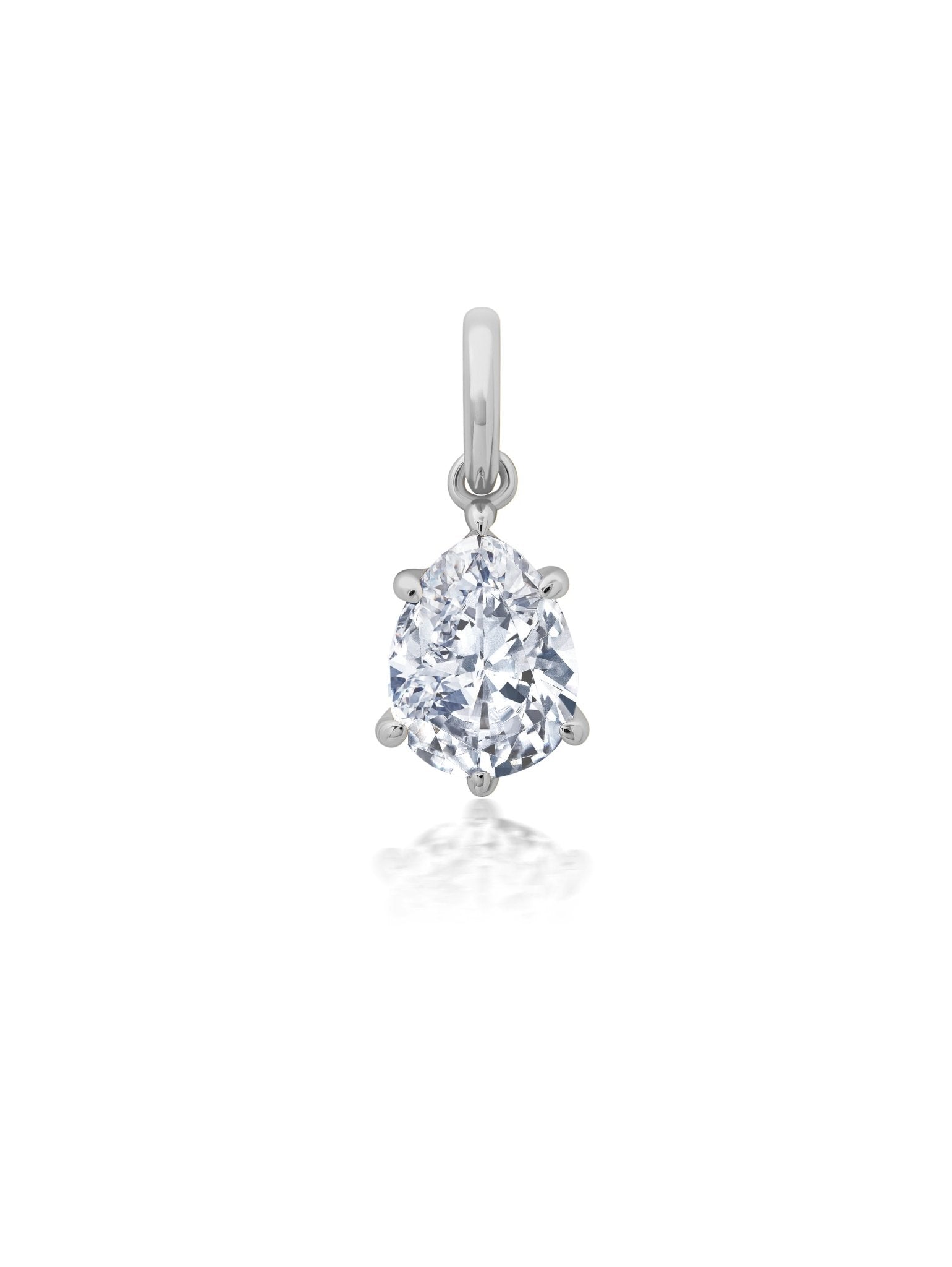 Pear Charm in Platinum - CRISLU