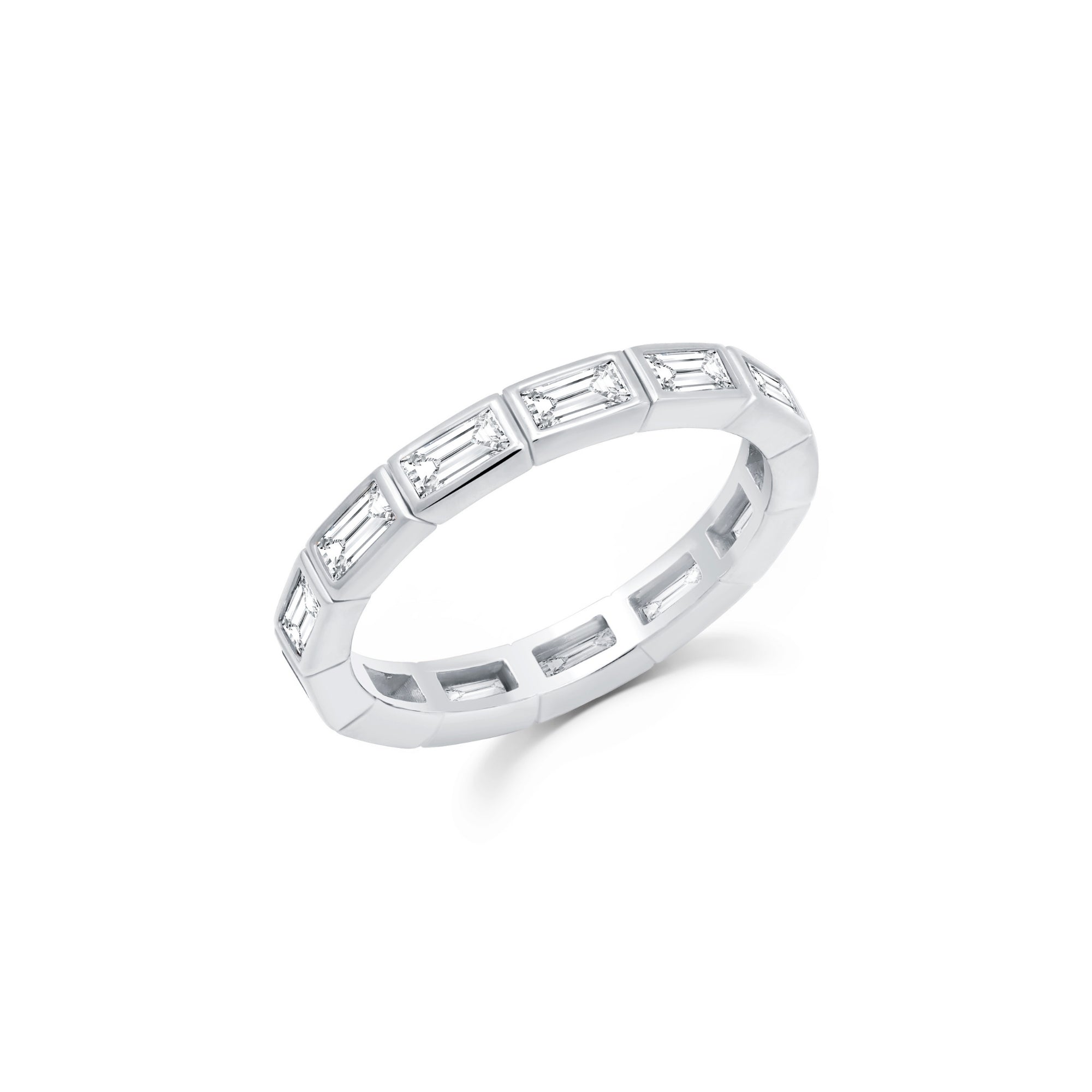 Prism Eternity Band Finished in Platinum - CRISLU