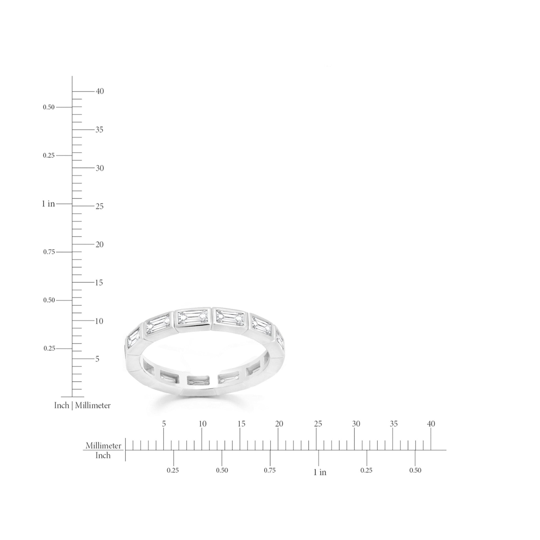 Prism Eternity Band Finished in Platinum - CRISLU