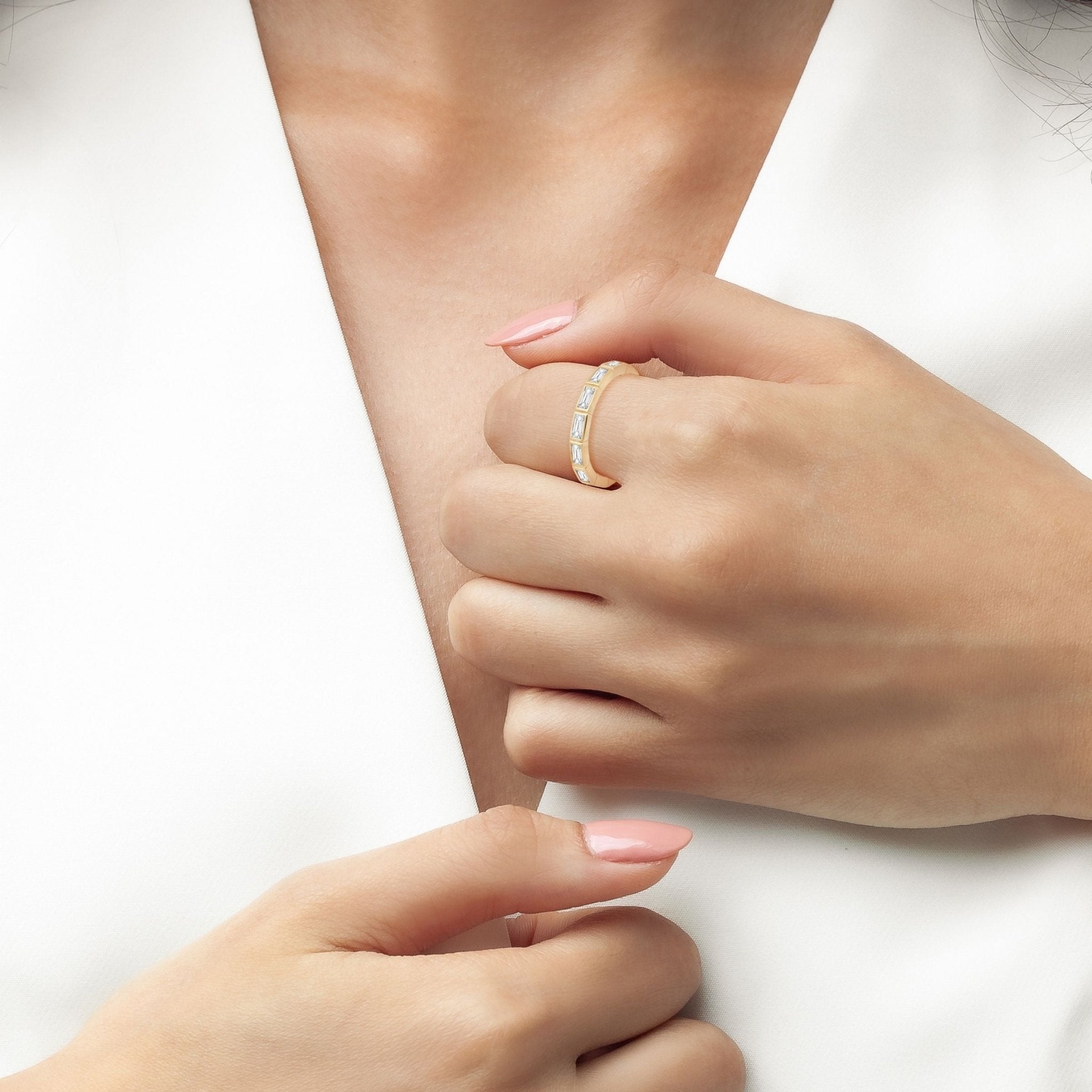 Prism II Eternity Band Finished in Gold - CRISLU