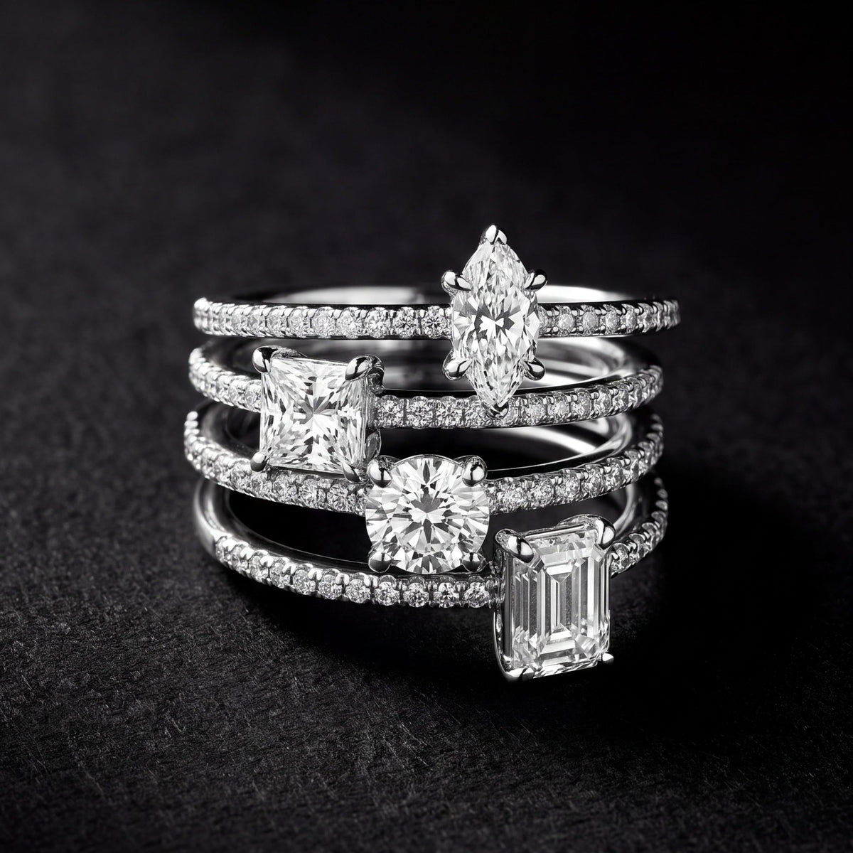 Promise Brilliant Cut Pavé Solitaire Ring - CRISLU