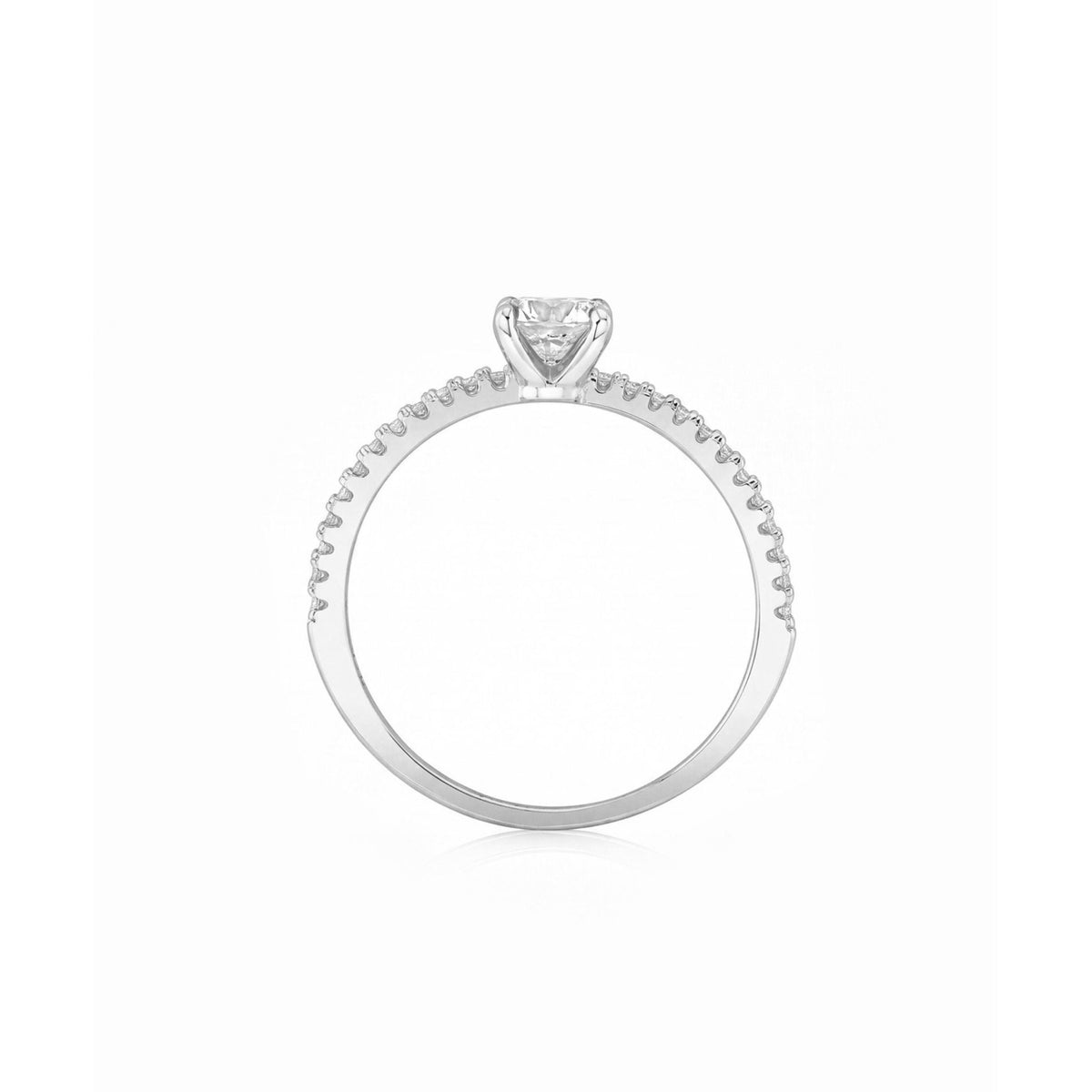 Promise Brilliant Cut Pavé Solitaire Ring - CRISLU