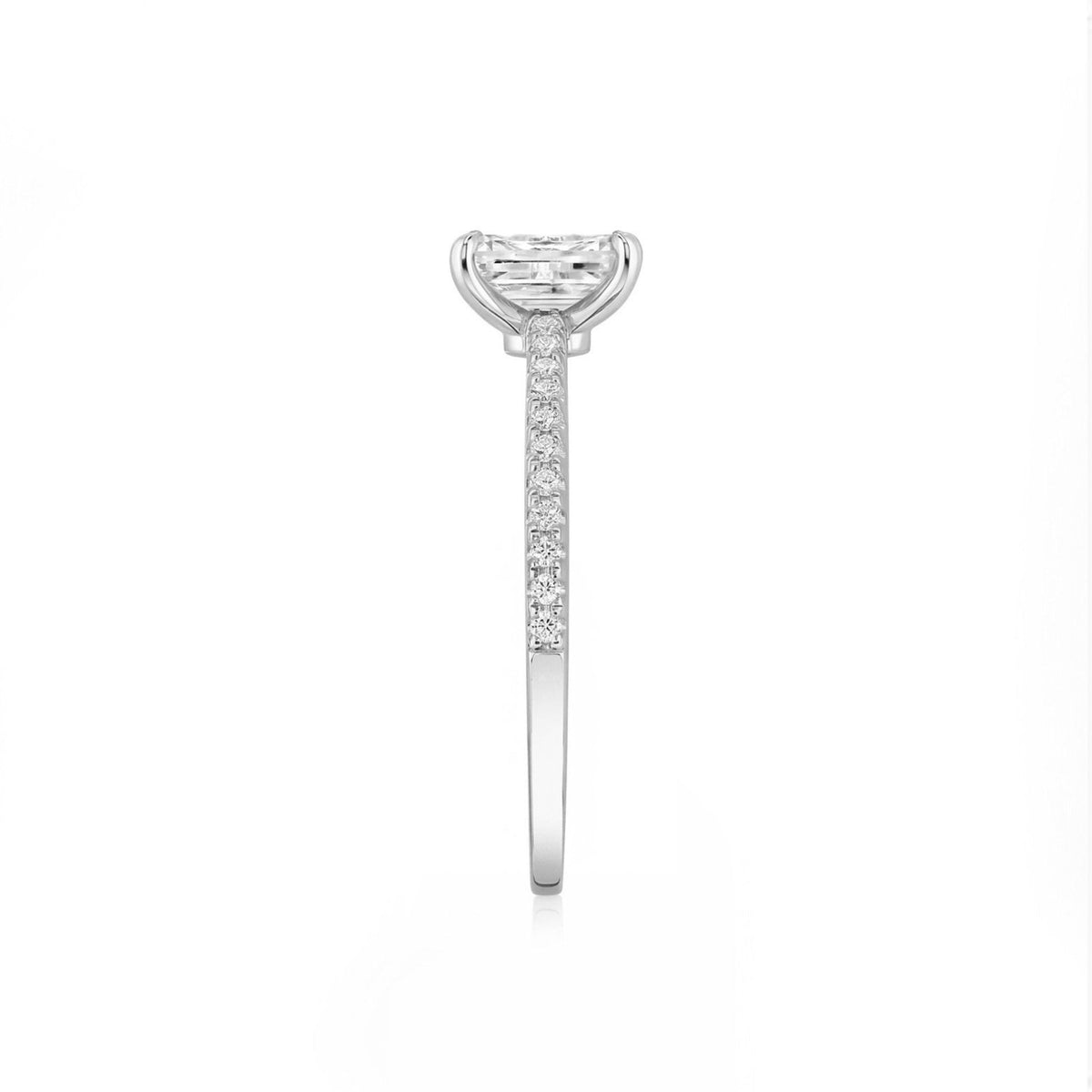 Promise Emerald Cut Pavé Solitaire Ring - CRISLU