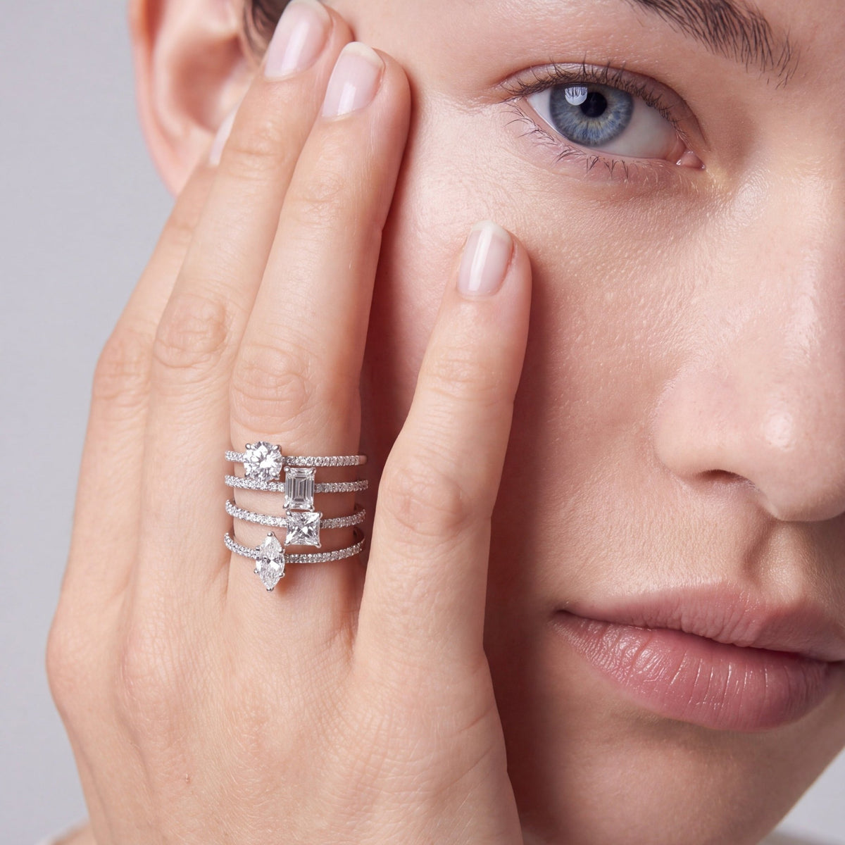 Promise Emerald Cut Pavé Solitaire Ring - CRISLU