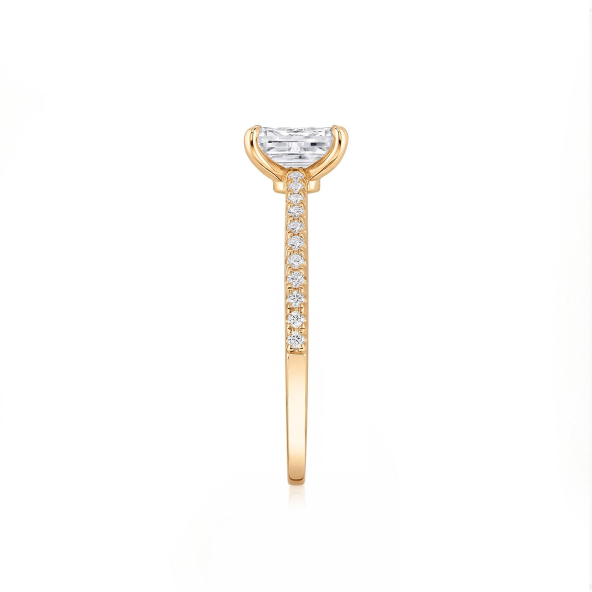 Promise Emerald Cut Pavé Solitaire Ring - CRISLU