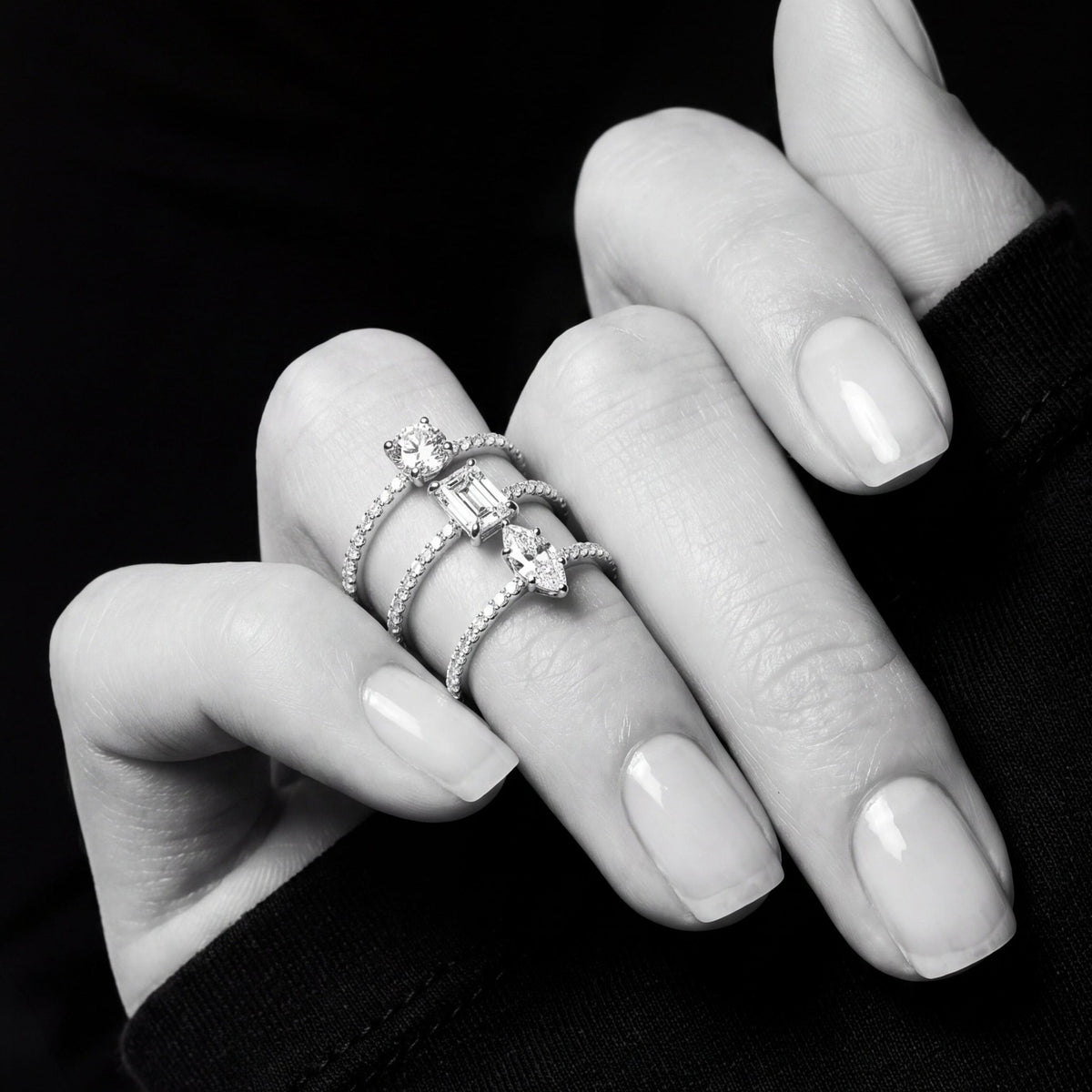Promise Emerald Cut Pavé Solitaire Ring - CRISLU