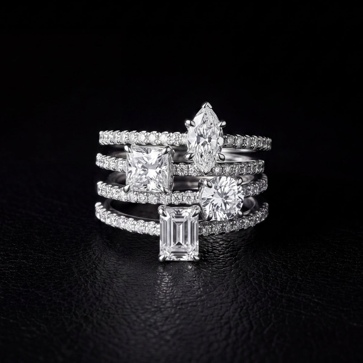 Promise Emerald Cut Pavé Solitaire Ring - CRISLU