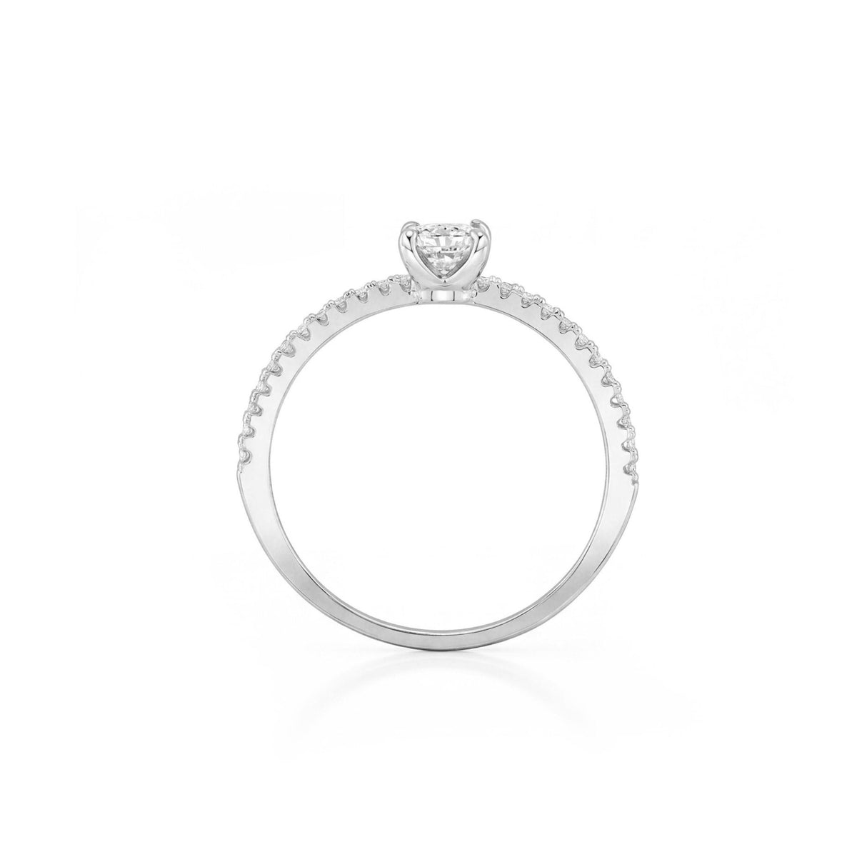 Promise Emerald Cut Pavé Solitaire Ring - CRISLU
