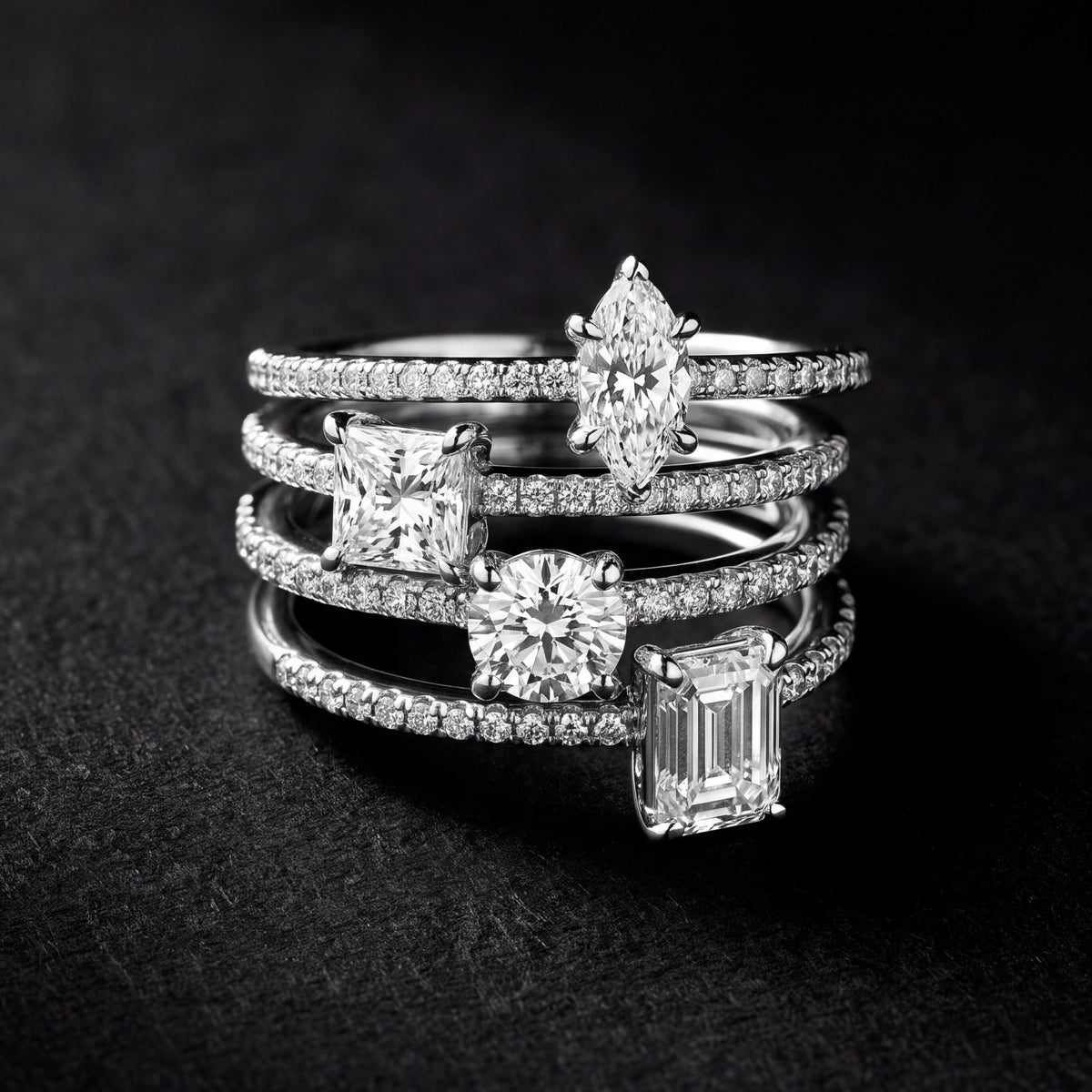 Promise Marquise Cut Pavé Solitaire Ring - CRISLU