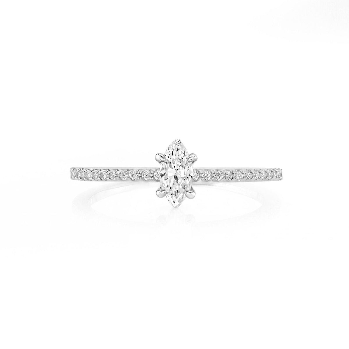 Promise Marquise Cut Pavé Solitaire Ring - CRISLU