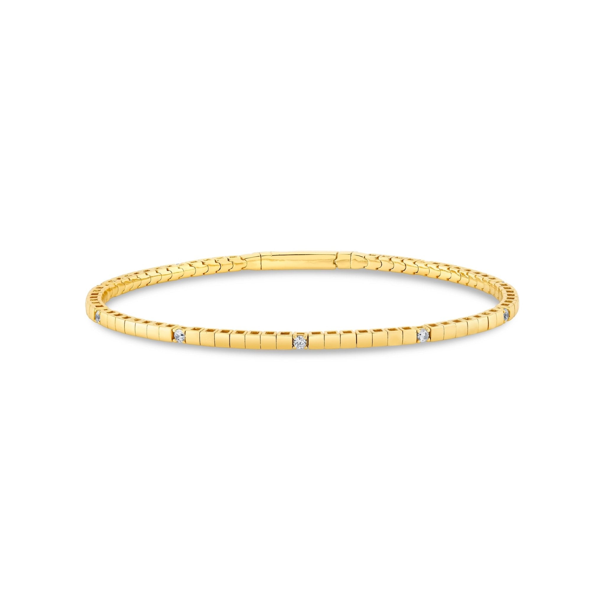 Pure Flex Station Bracelet Finished in Gold - CRISLU