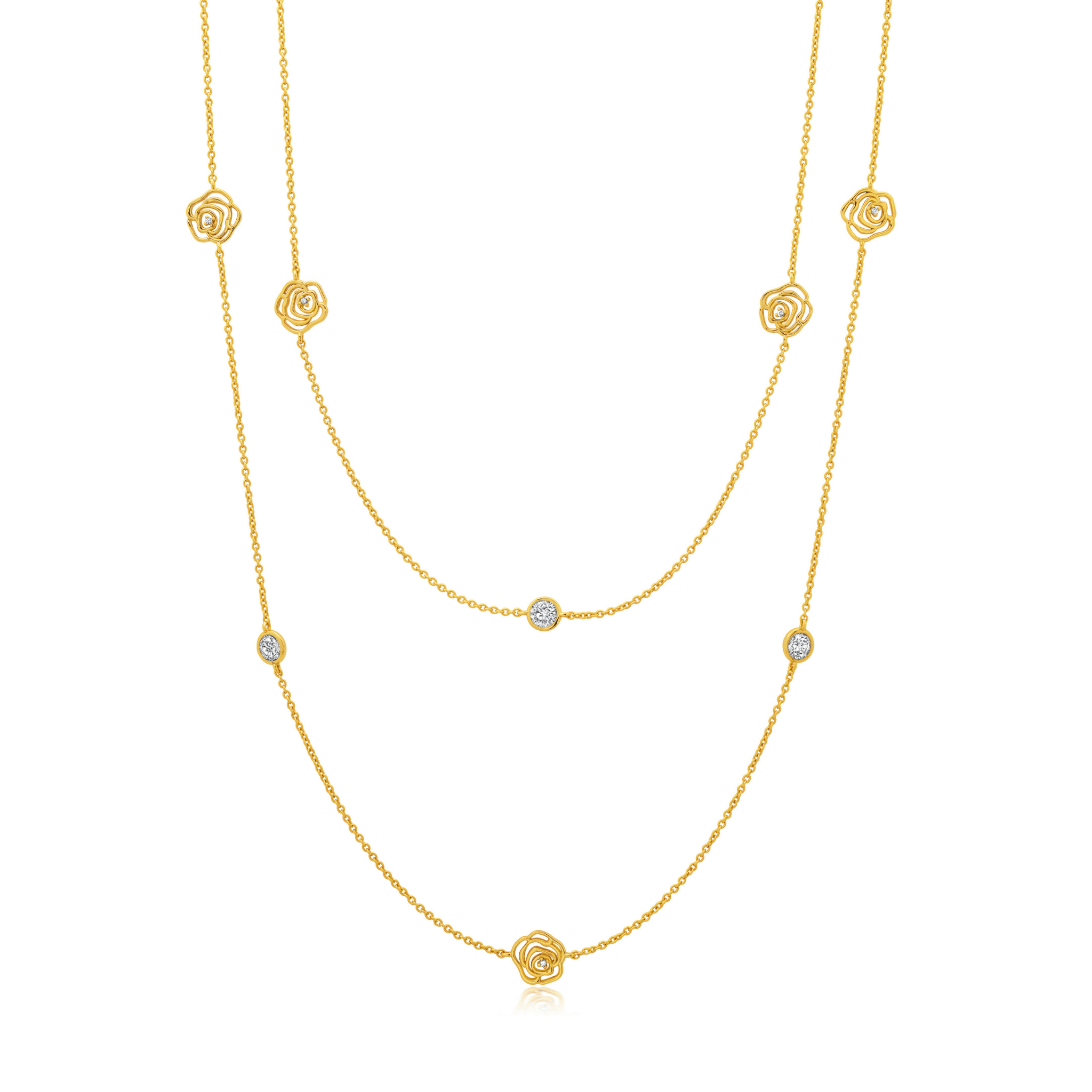 Rosy 36" Station Necklace - CRISLU