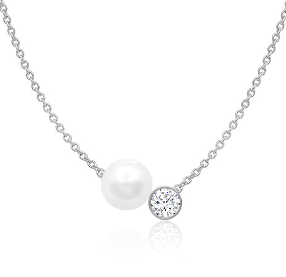 Single Pearl 16''+1''+1'' Extending Necklace - CRISLU