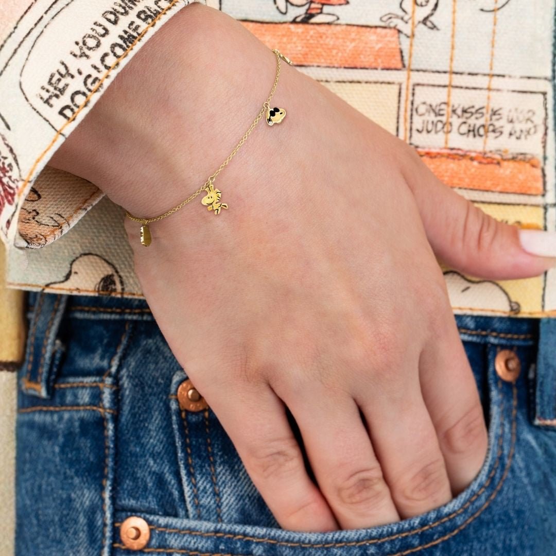 Snoopy & Woodstock Charm Bracelet - CRISLU