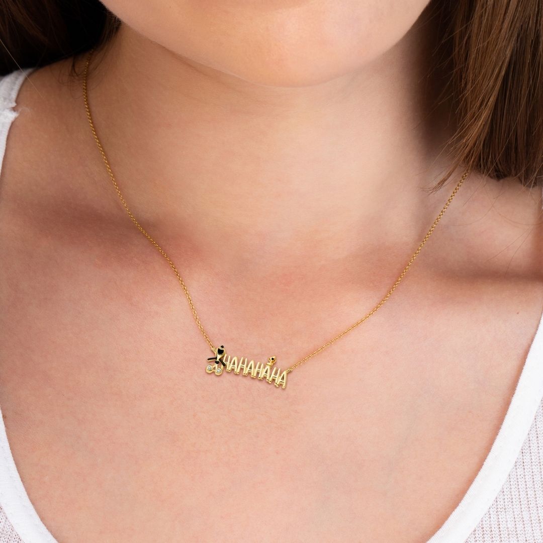 Snoopy & Woodstock Ha Ha Ha Necklace - CRISLU