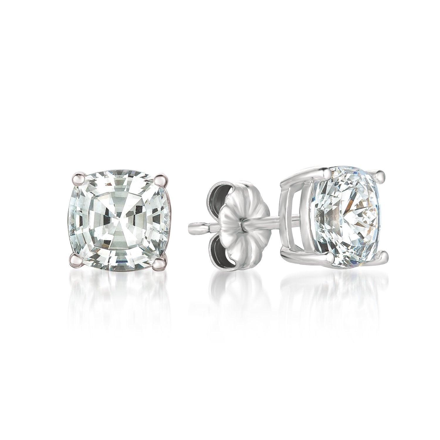 4ct Solitaire Asscher Earrings