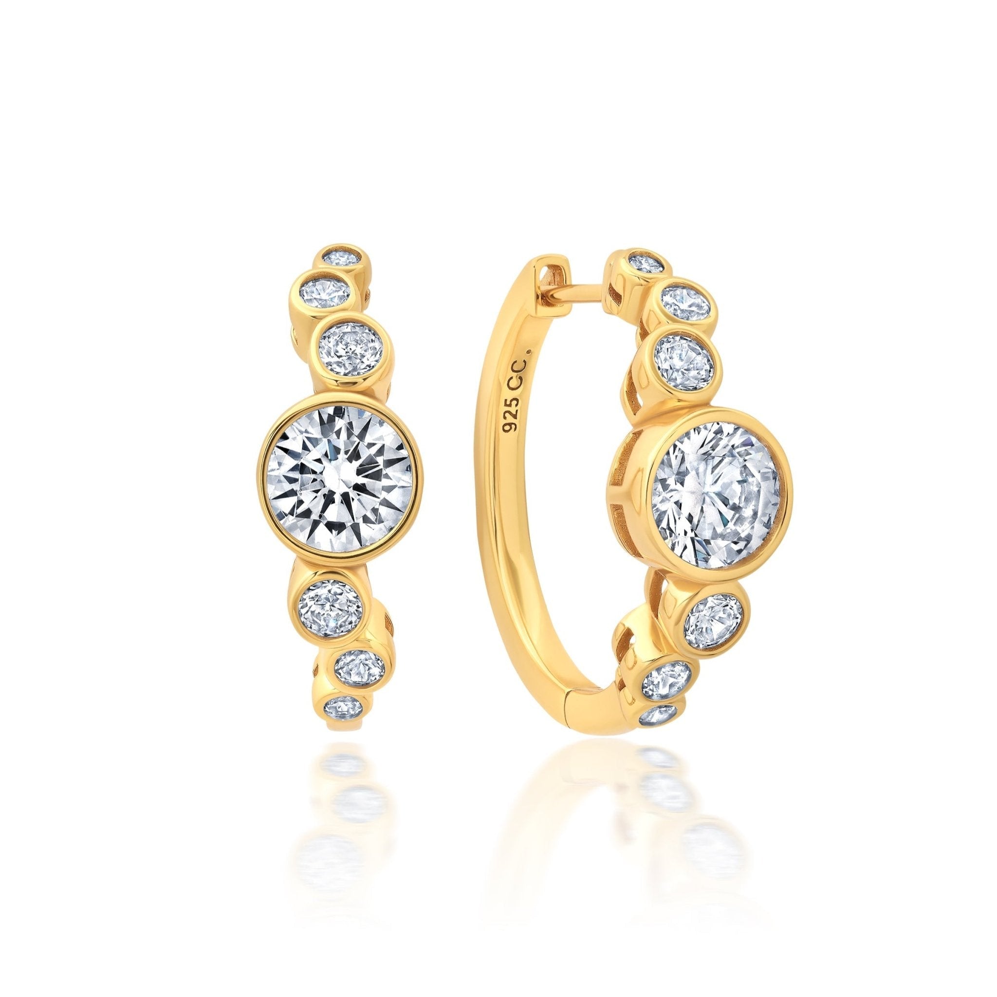 Stardust Bezel Earrings - CRISLU