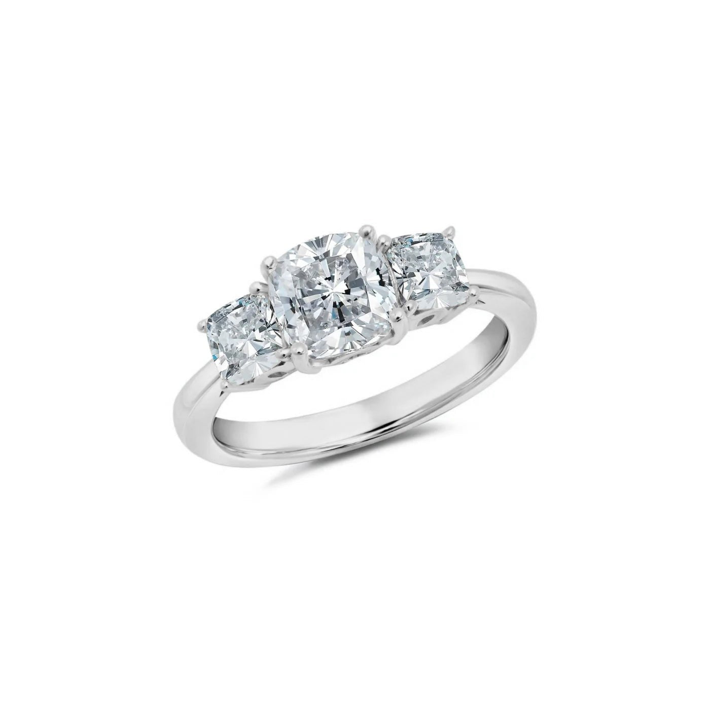 Three Stone Cushion Cut Ring - CRISLU