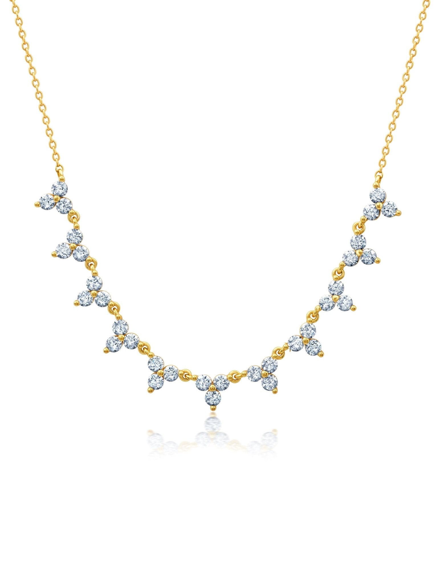 Trilogy Necklace in Gold - CRISLU