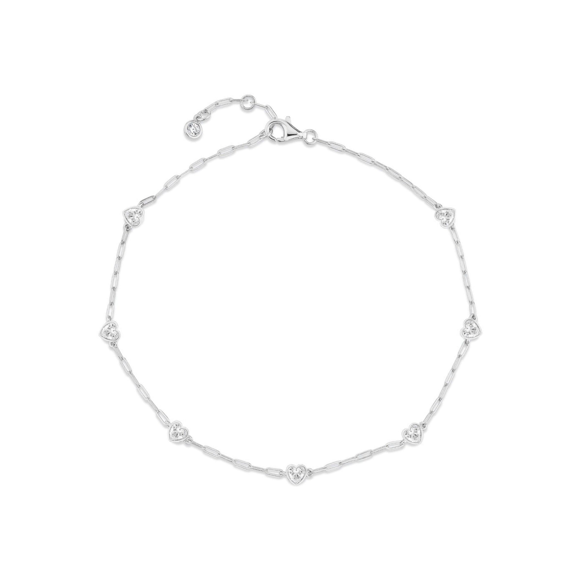 Valentines Station Anklet Finished in Platinum - CRISLU