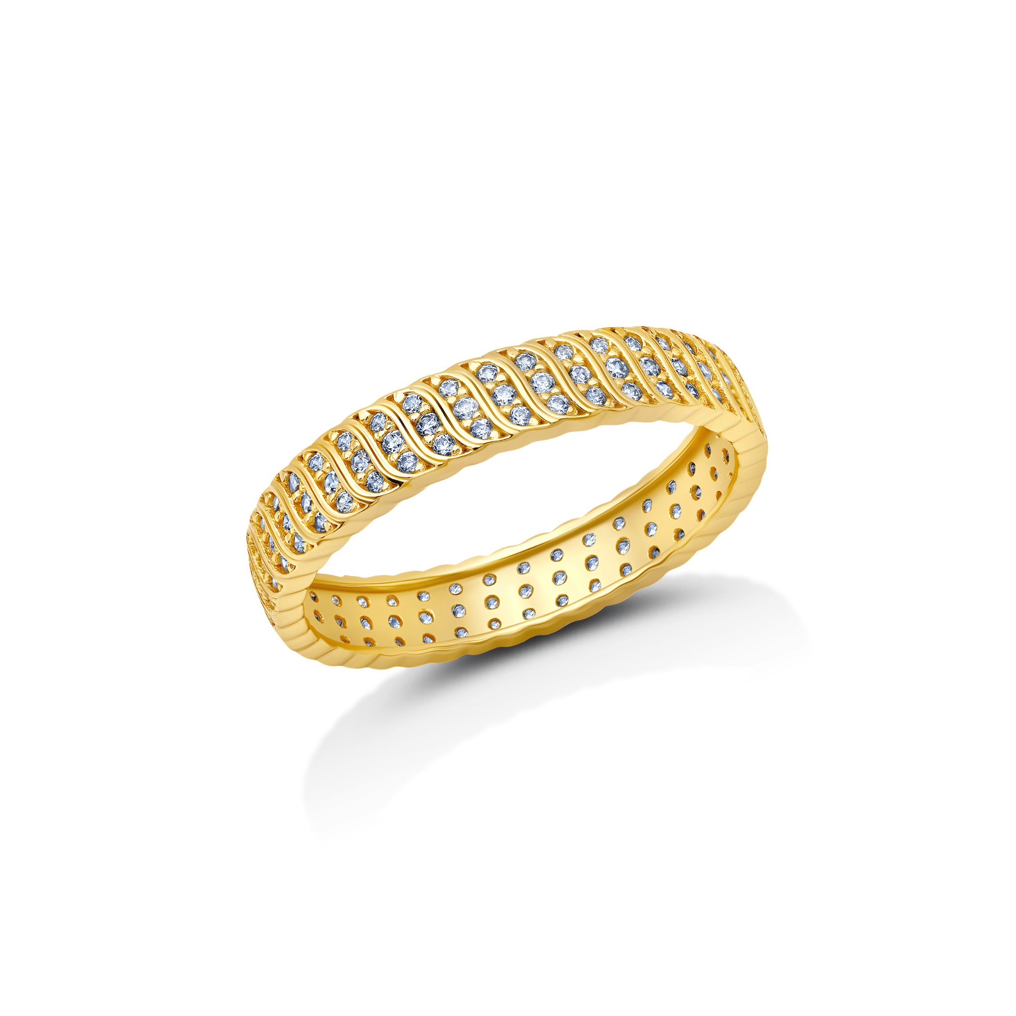 Wave Ring in Platinum - CRISLU