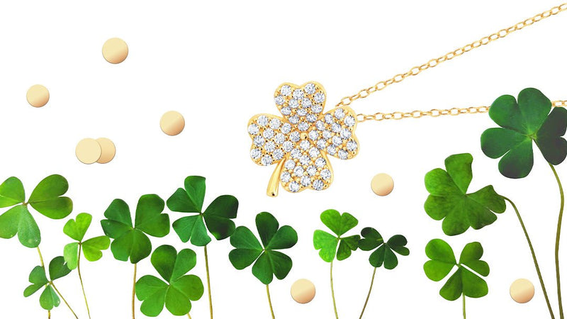 4 Leaf Clover Pendant Necklace Finished in 18kt Yellow Gold - CRISLU