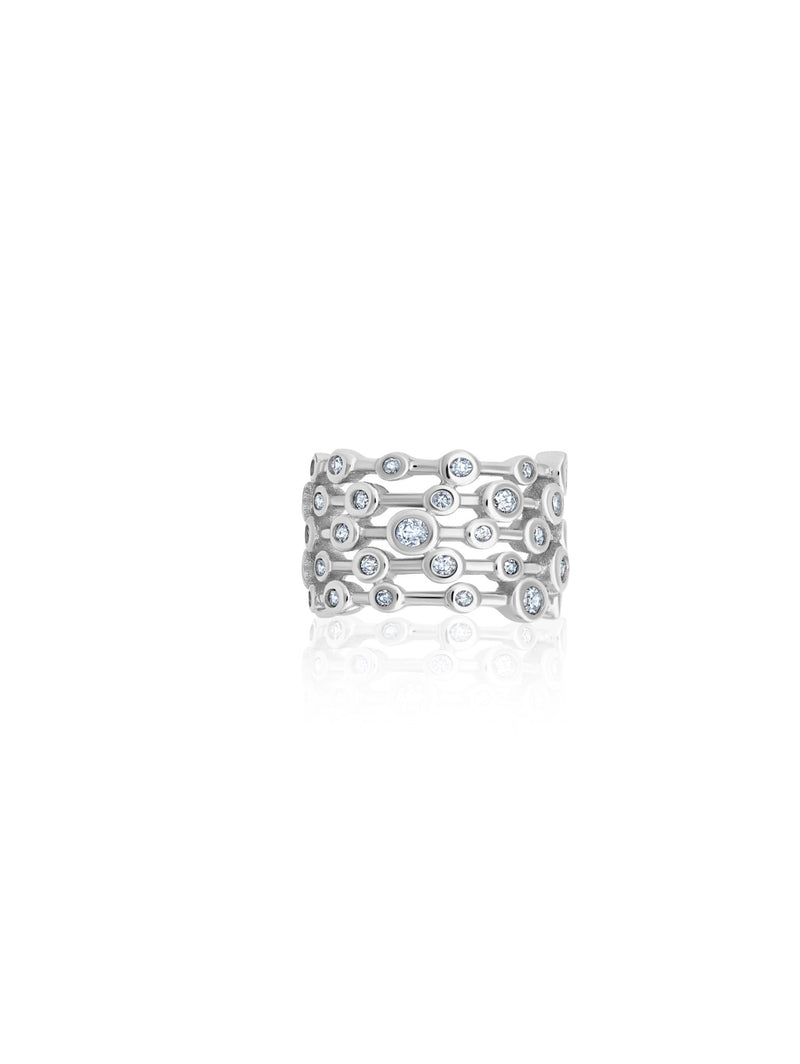 5 Row Bezel Shimmer Eternity Ring - CRISLU