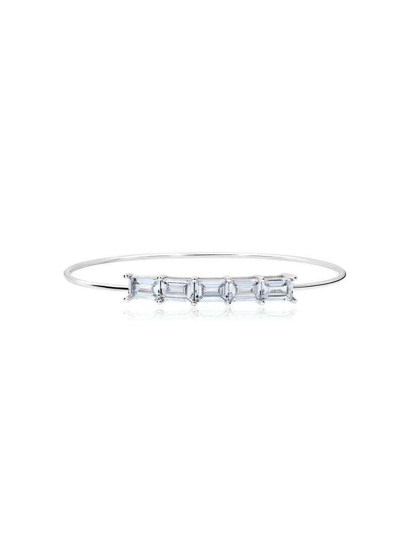 5 Stone Emerald Cut Bangle - CRISLU