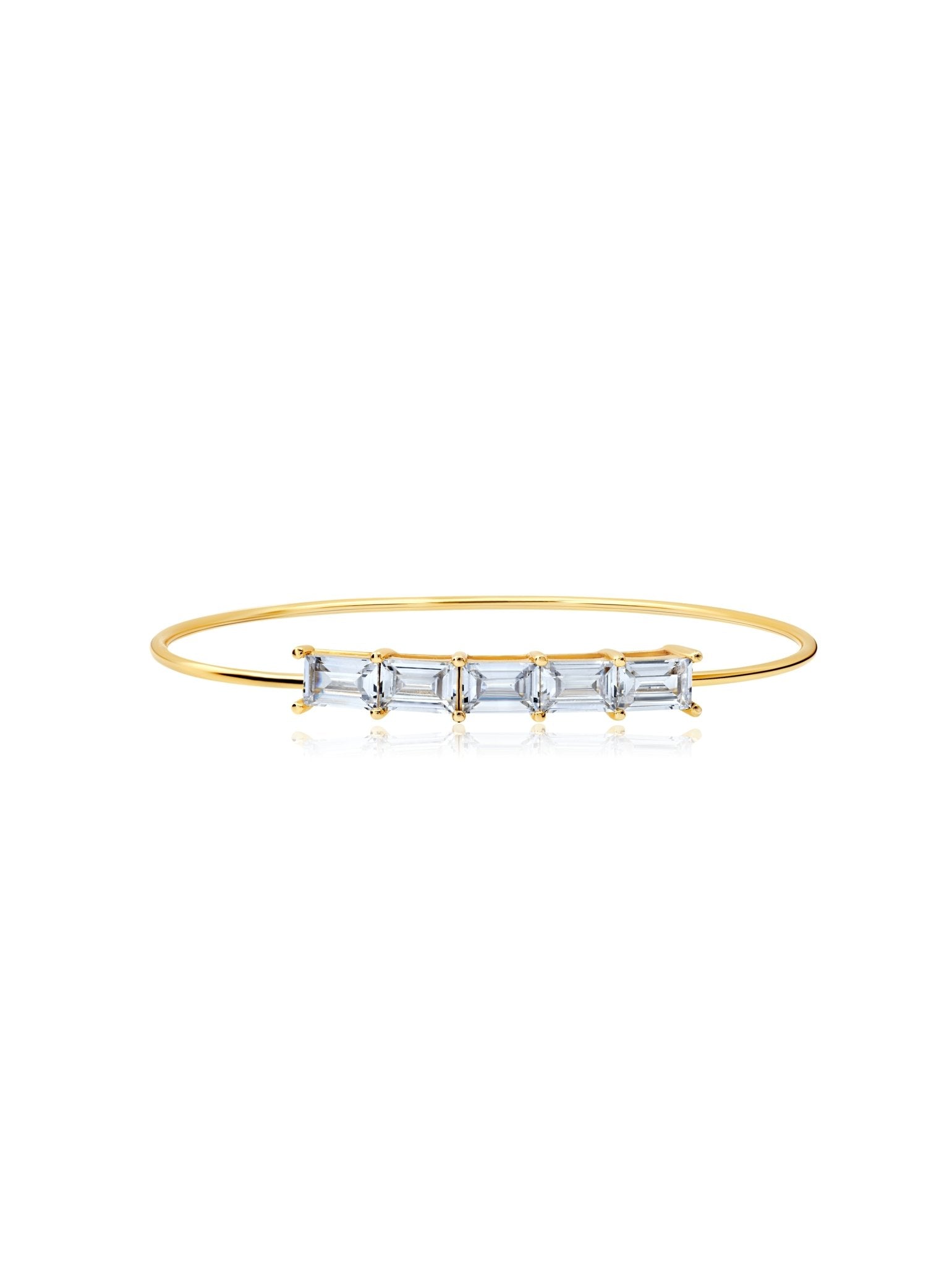 5 Stone Emerald Cut Bangle - CRISLU