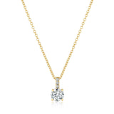 Accented Brilliant Pendant Finished in 18kt Yellow Gold - CRISLU